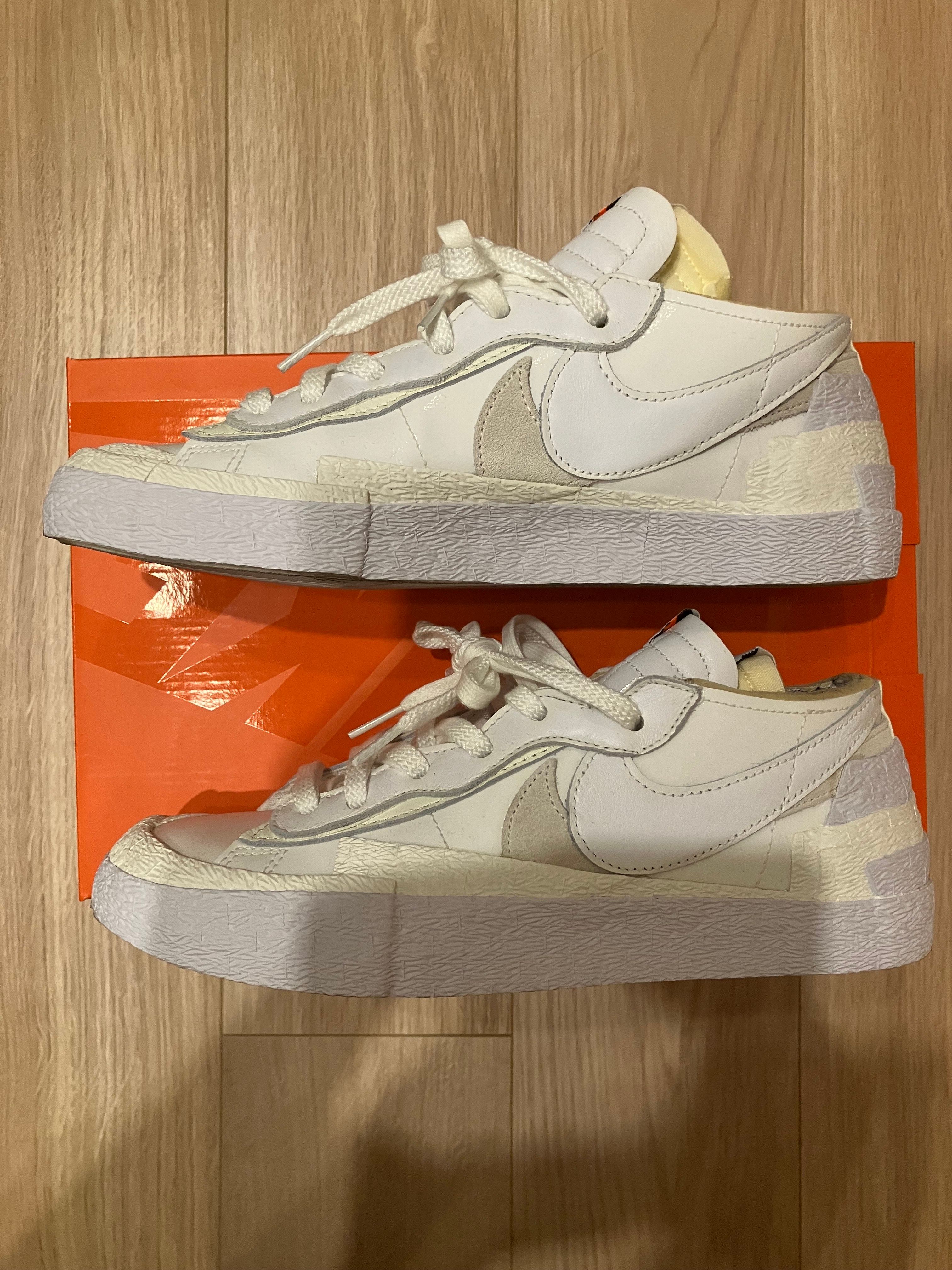 sacai × Nike Blazer Low "White Patent Leather"