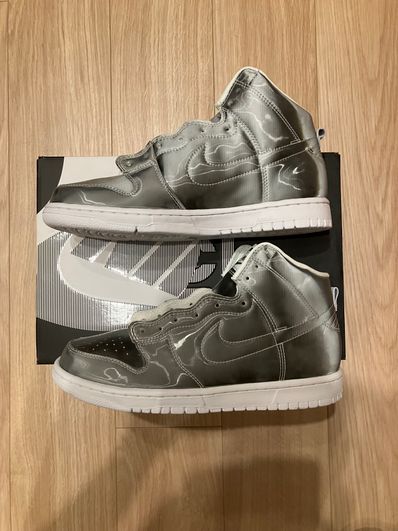 CLOT × Nike Dunk High "Silver/Flux"
