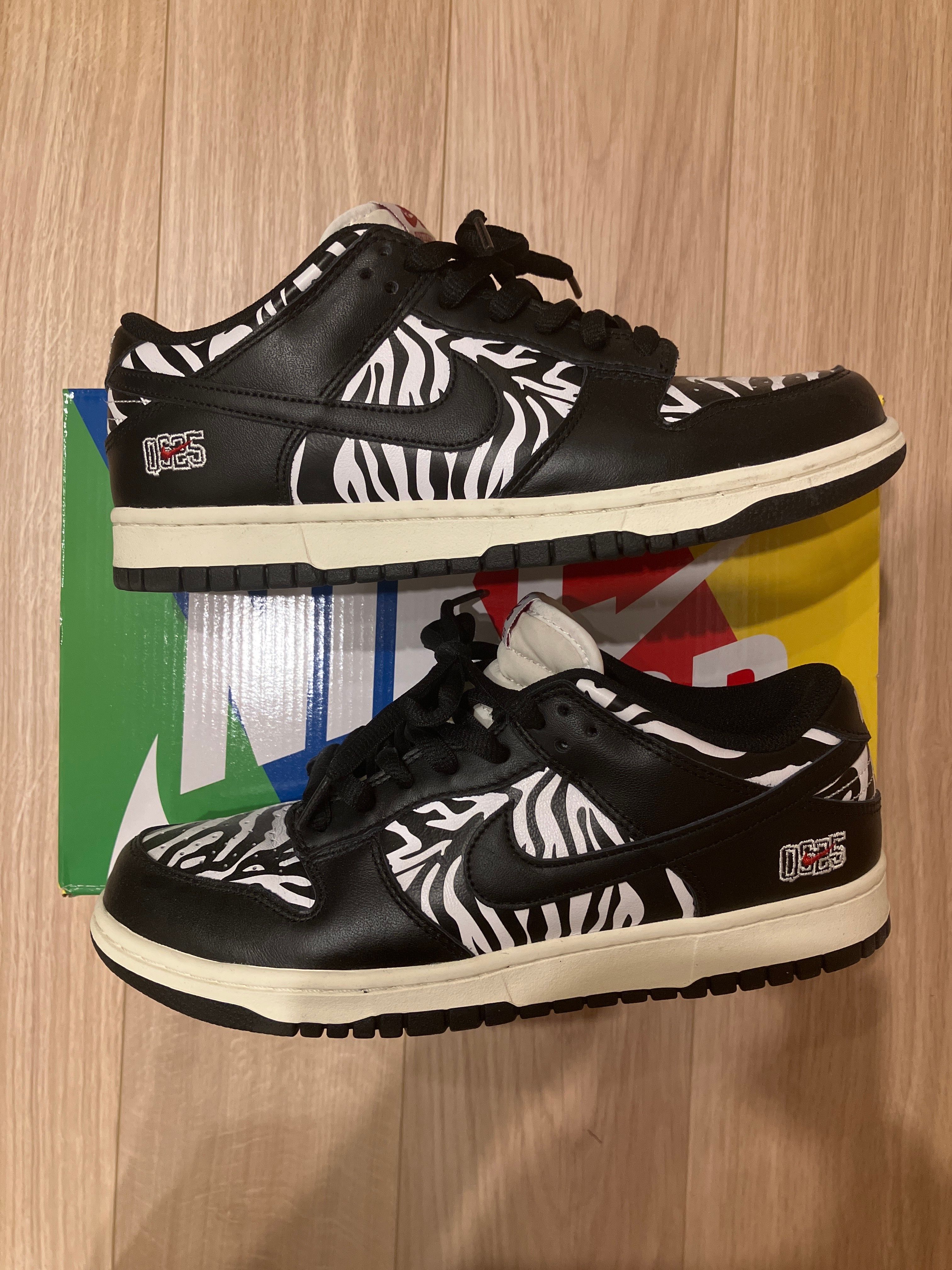Quartersnacks × Nike SB Dunk Low "Zebra Cake/Safari"