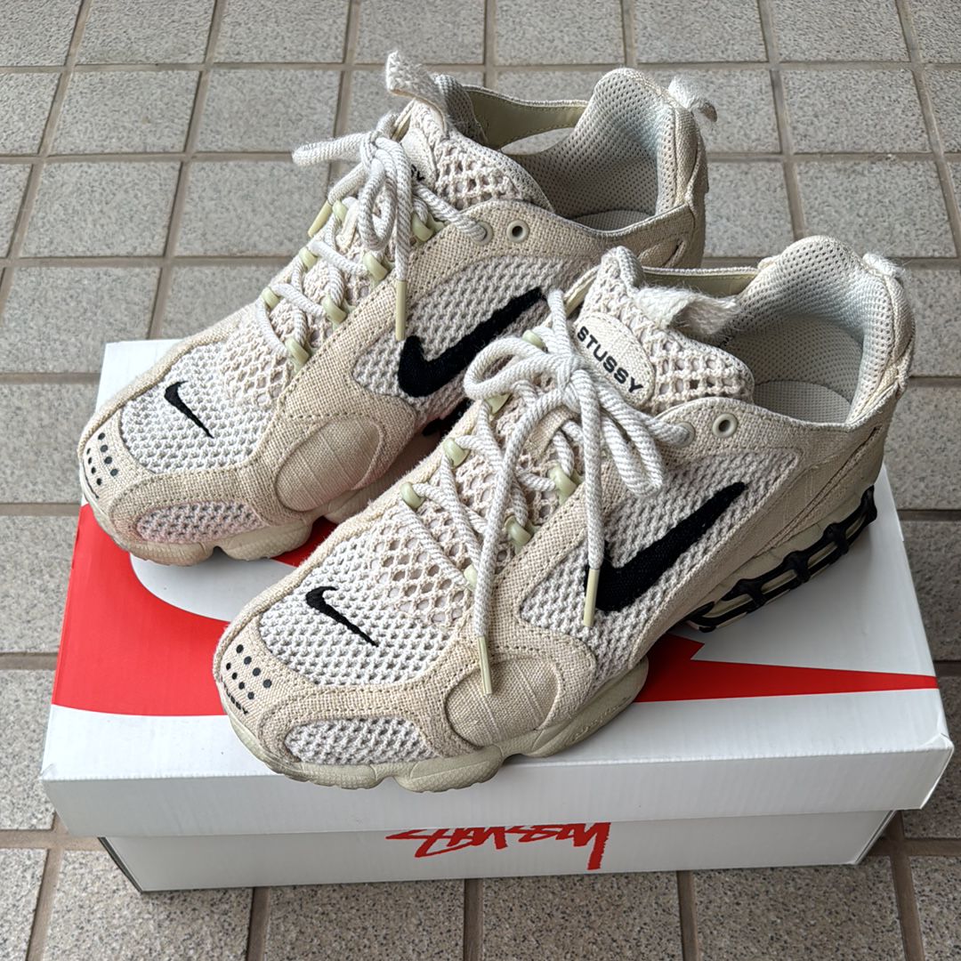 Stussy × Nike Air Zoom Spiridon CG 2 "Fossil/Black"