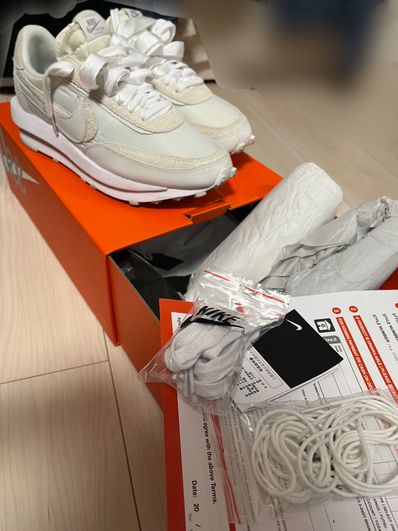 sacai × Nike LDV Waffle "Triple White"