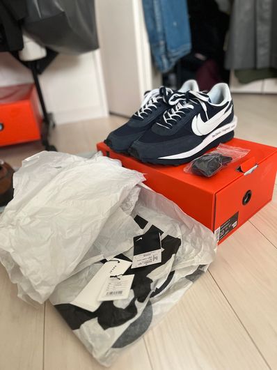 Fragment × sacai × Nike LD Waffle "Blackended Blue"