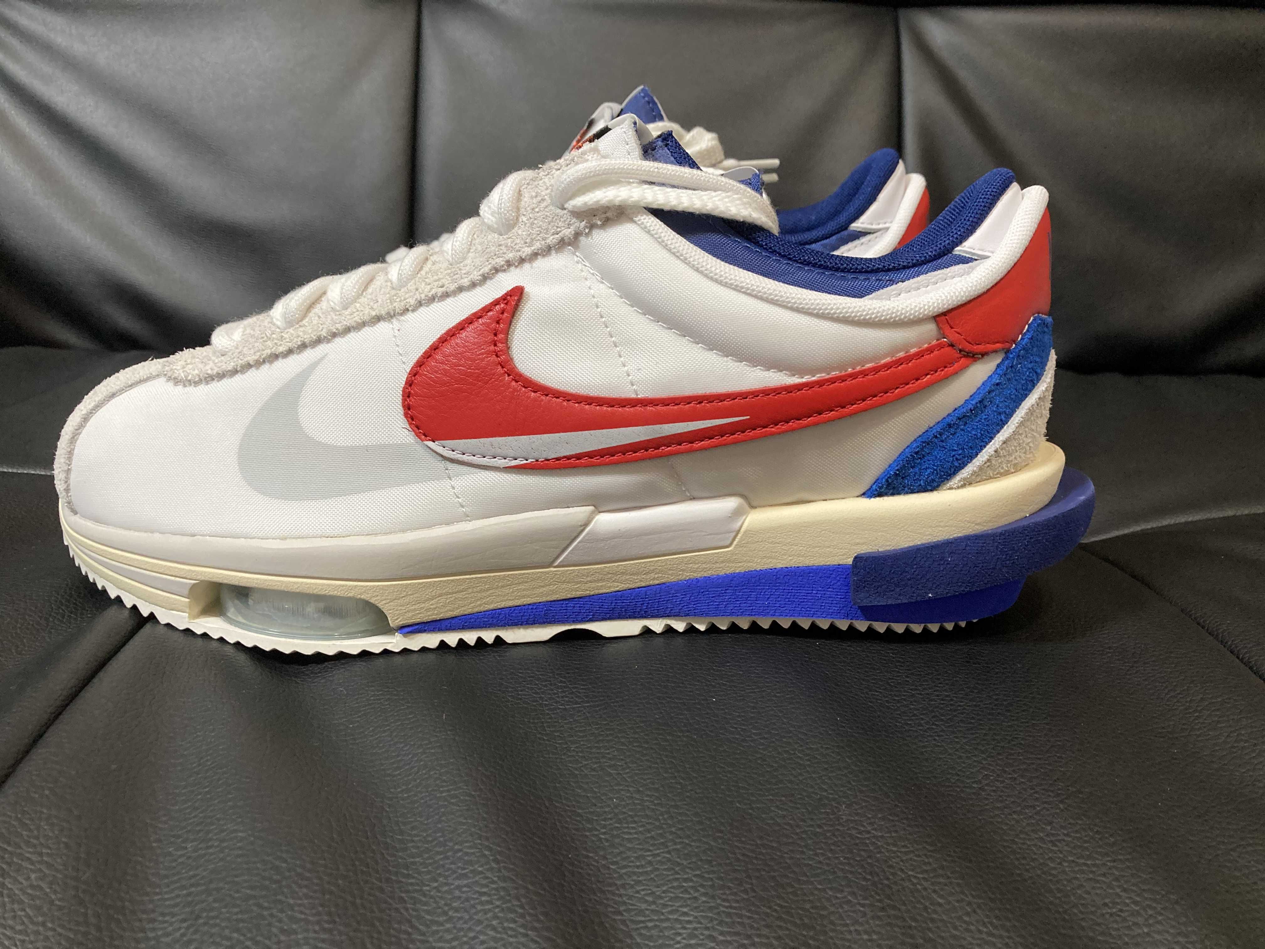 sacai × Nike Zoom Cortez "White and University Red"