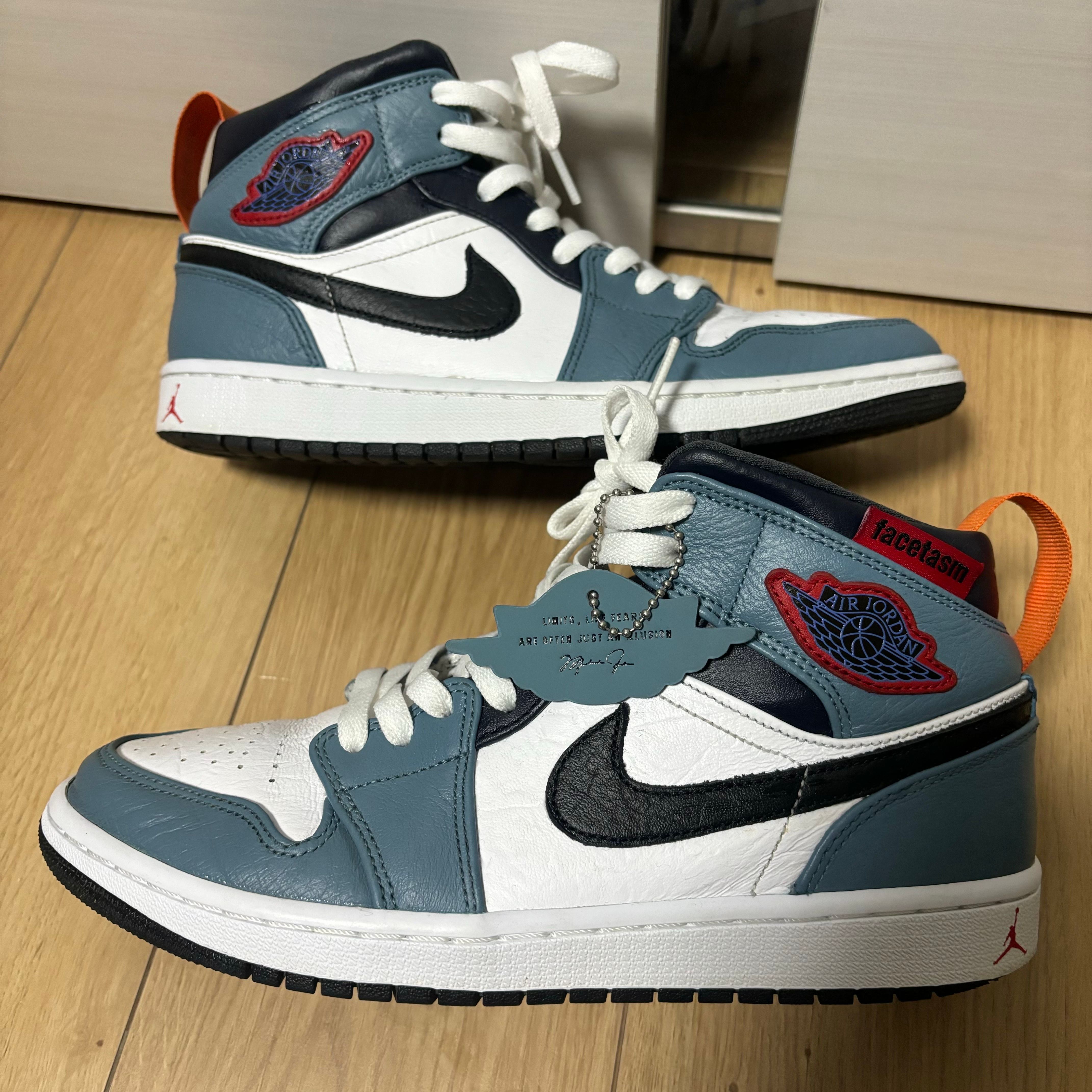 FACETASM × Nike Air Jordan 1 Mid "White/Navy"