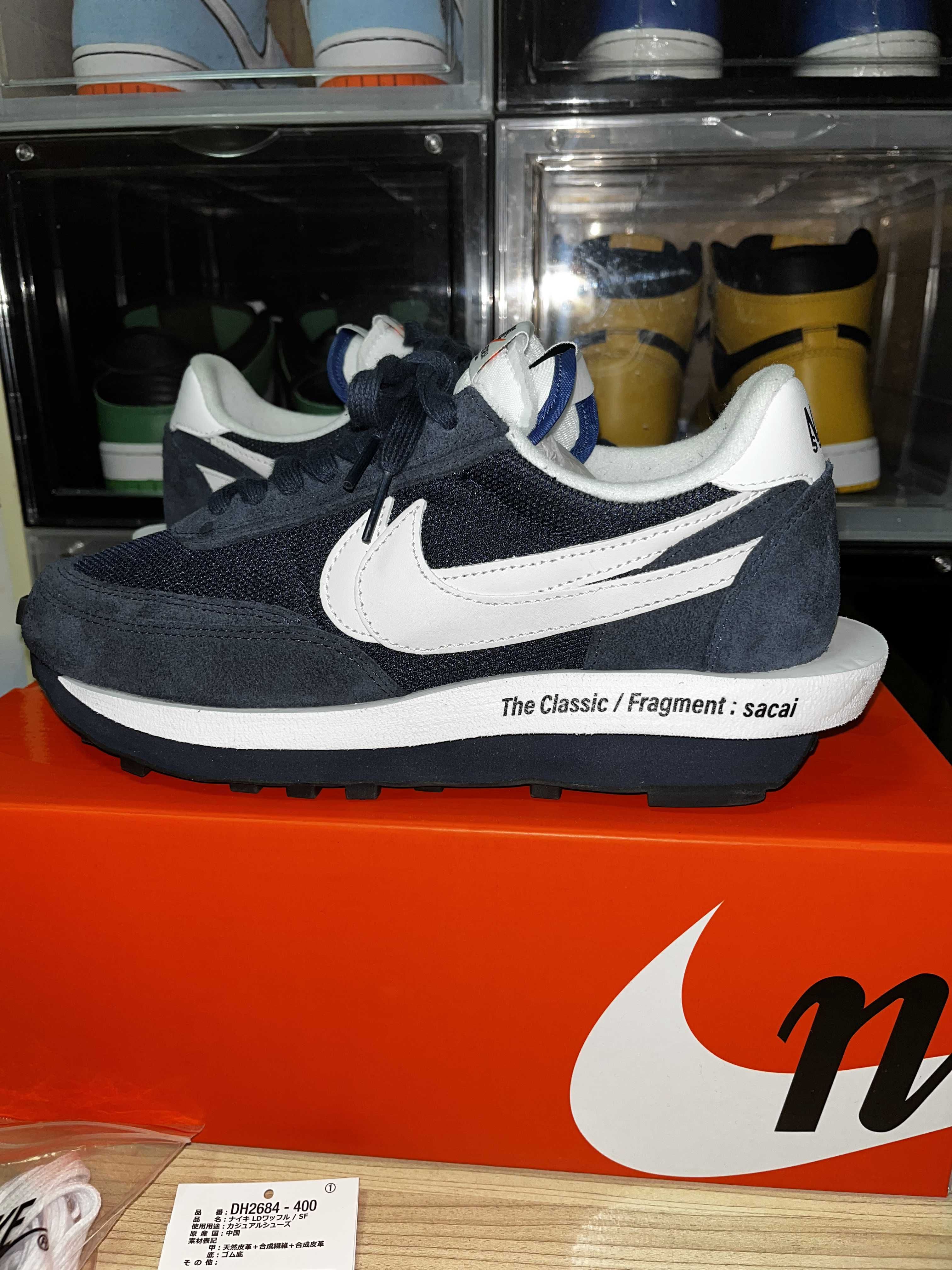 Fragment × sacai × Nike LD Waffle "Blackended Blue"