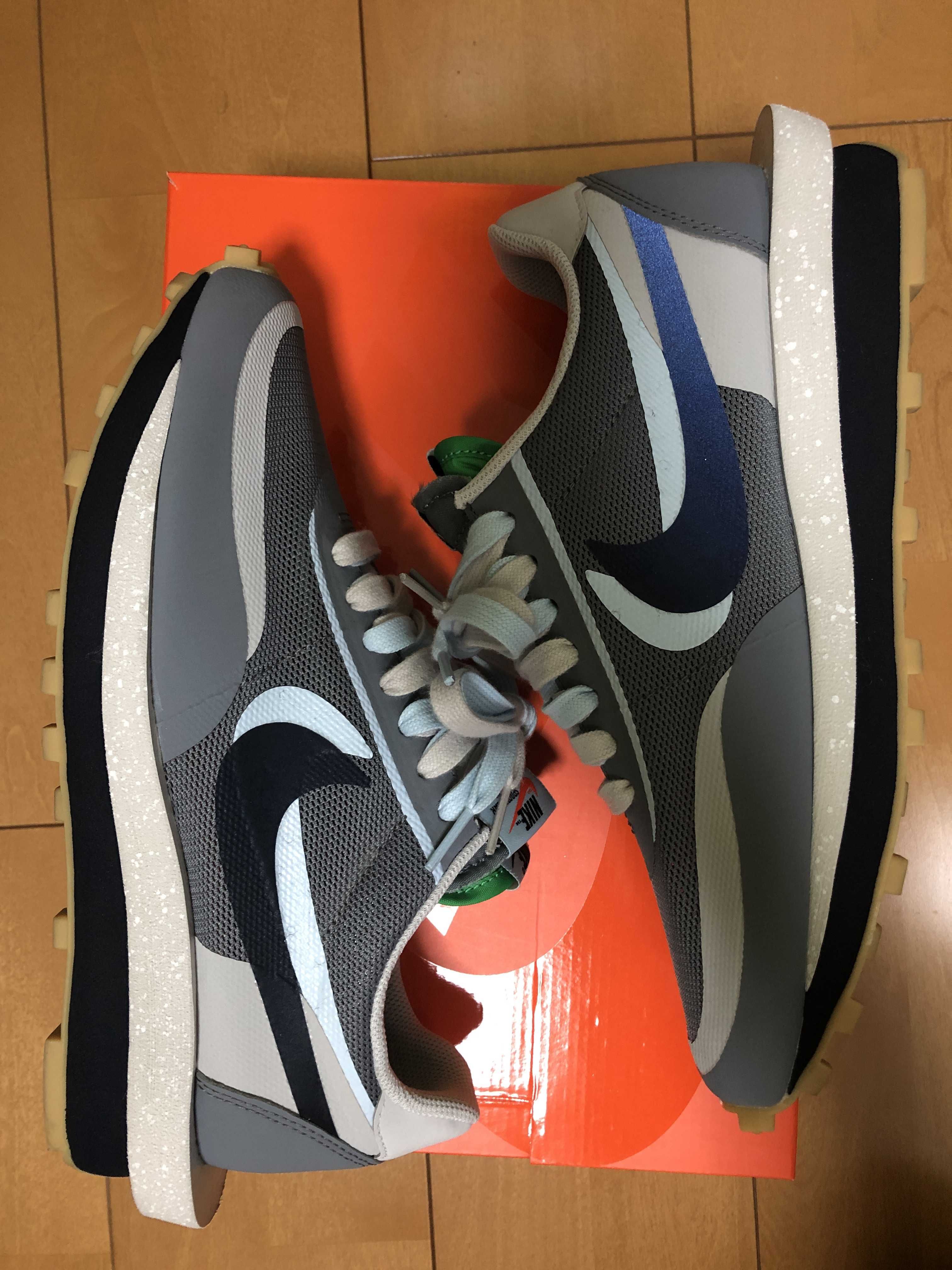 CLOT × Sacai × Nike LD Waffle "Grey Obsidian/Cool Grey"