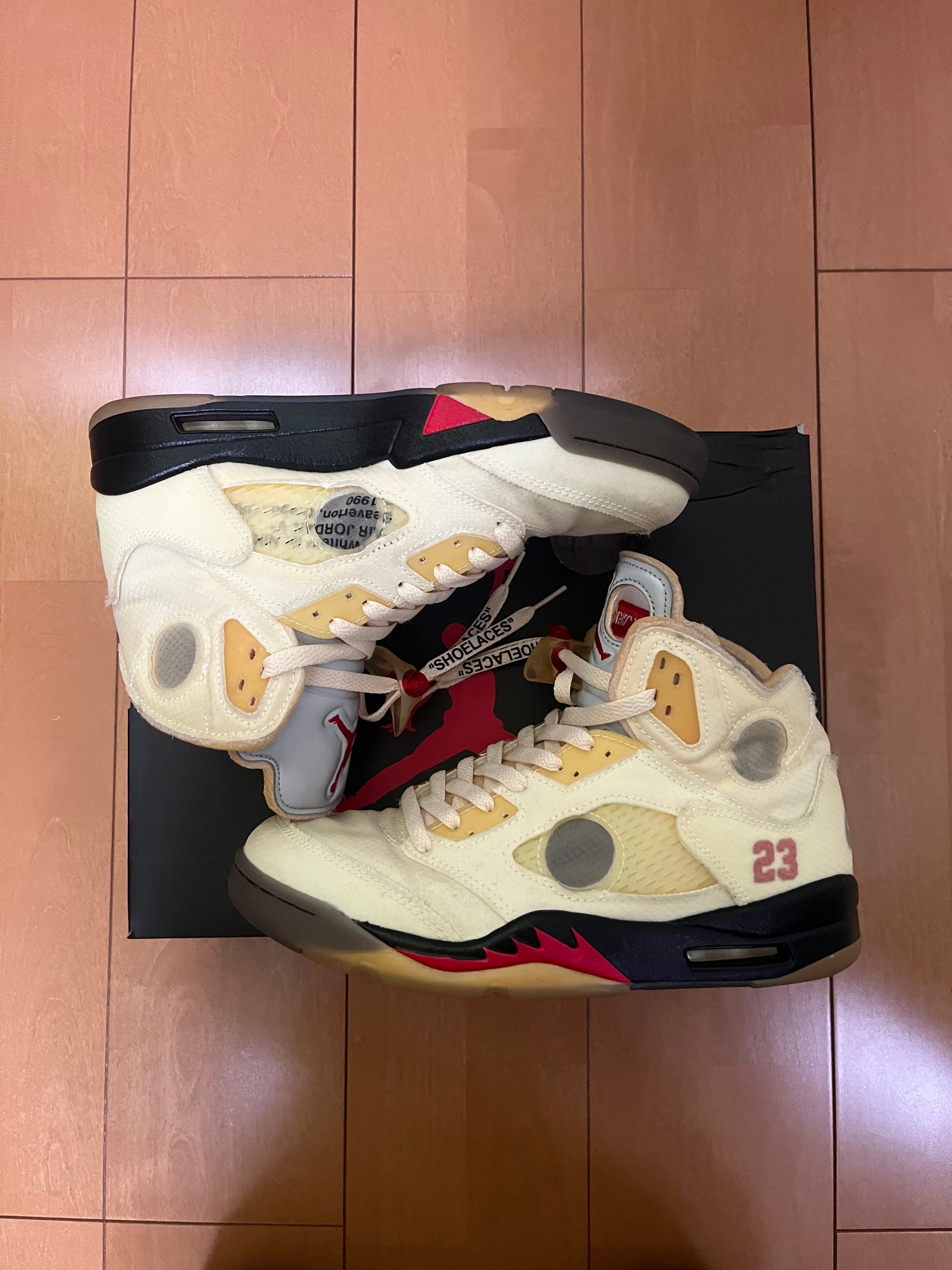 Off-White × Nike Air Jordan 5 "Sail"  