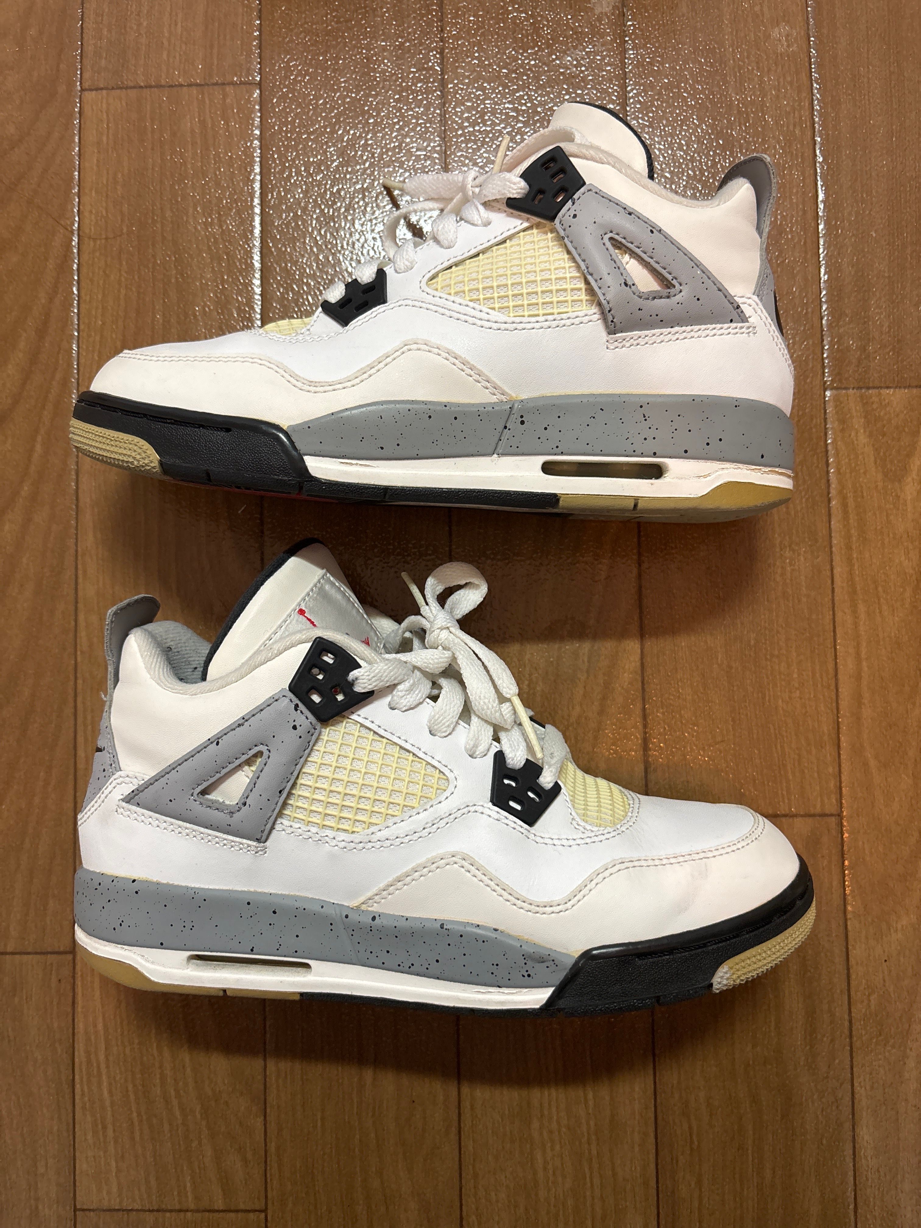 Nike GS Air Jordan 4 Retro OG BG "White/Fire Red/Black/Tech Grey" (2016)