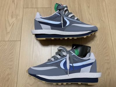 CLOT × Sacai × Nike LD Waffle "Grey Obsidian/Cool Grey"