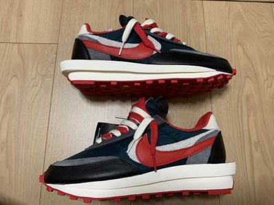 UNDERCOVER × sacai × Nike LD Waffle "Midnight Spruce/Pale Ivory-Dark Grey-University Red"