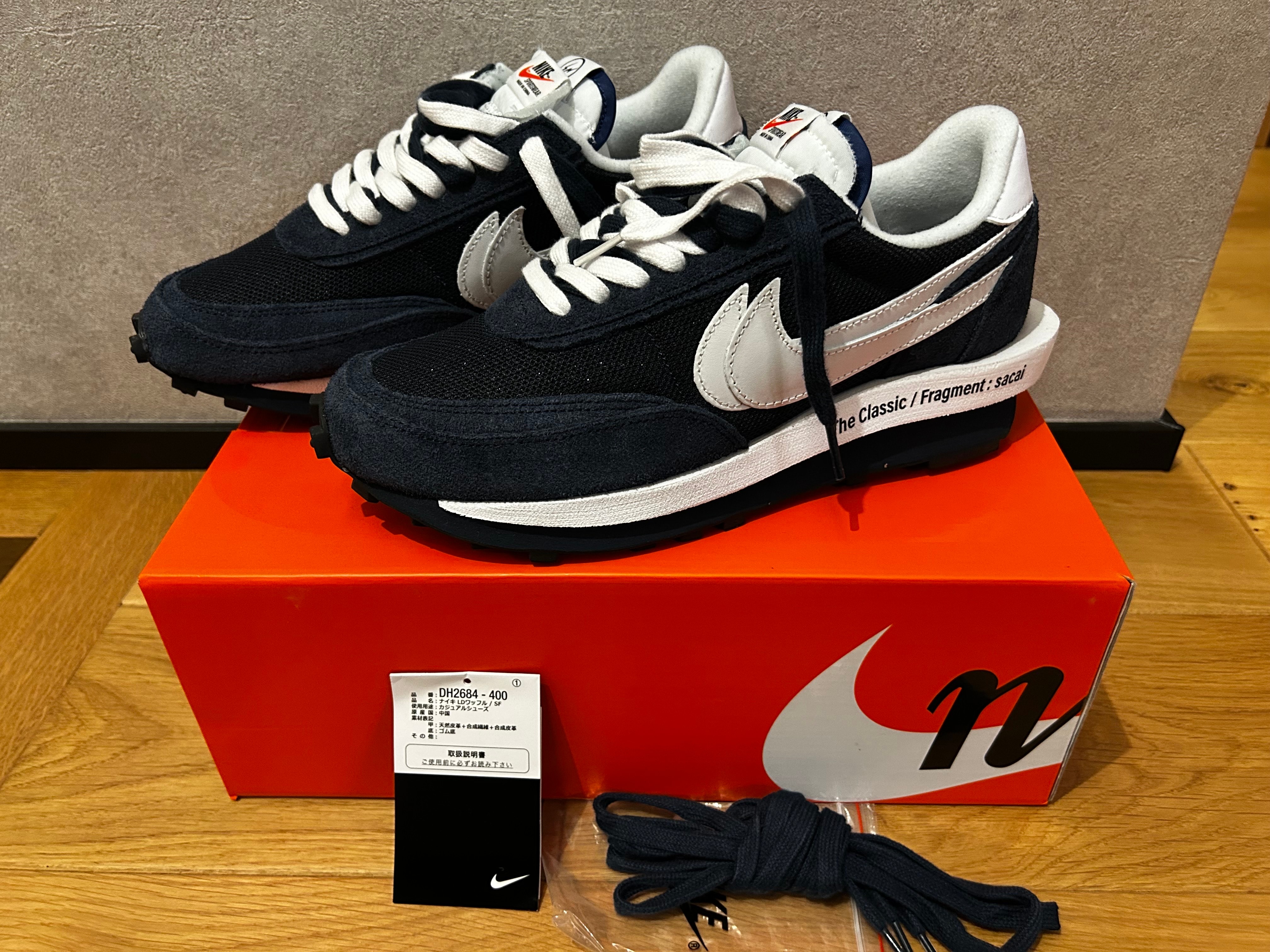 fragment design × sacai × Nike LD Waffle "Blackended Blue"