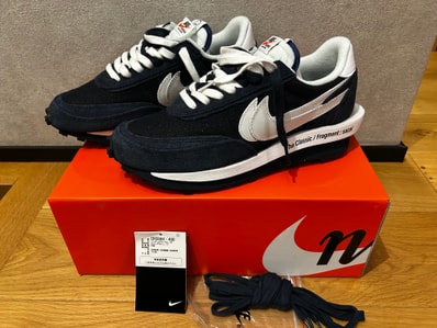 fragment design × sacai × Nike LD Waffle "Blackended Blue"