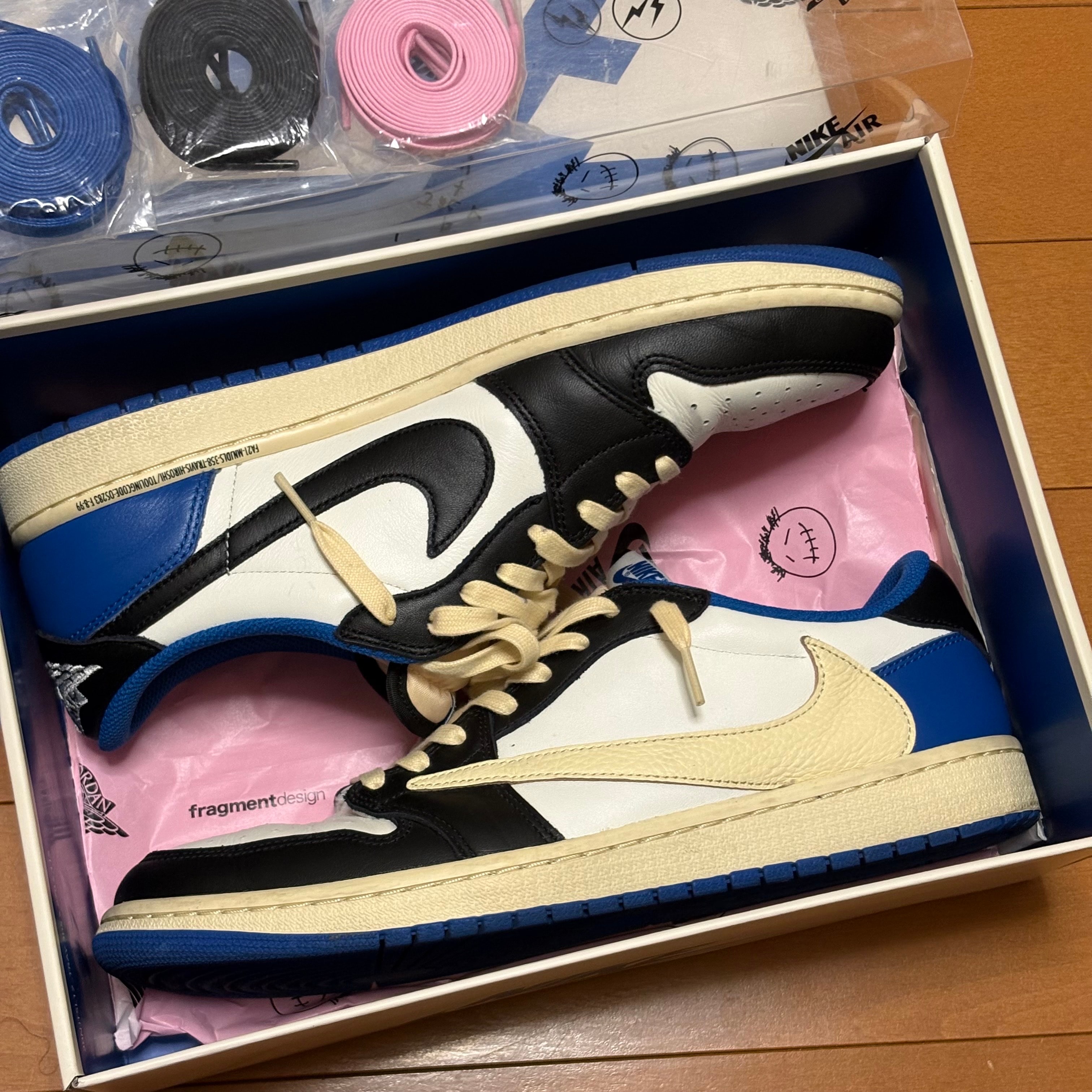 Travis Scott × fragment design × Nike Air Jordan 1 Low OG SP "Military Blue"