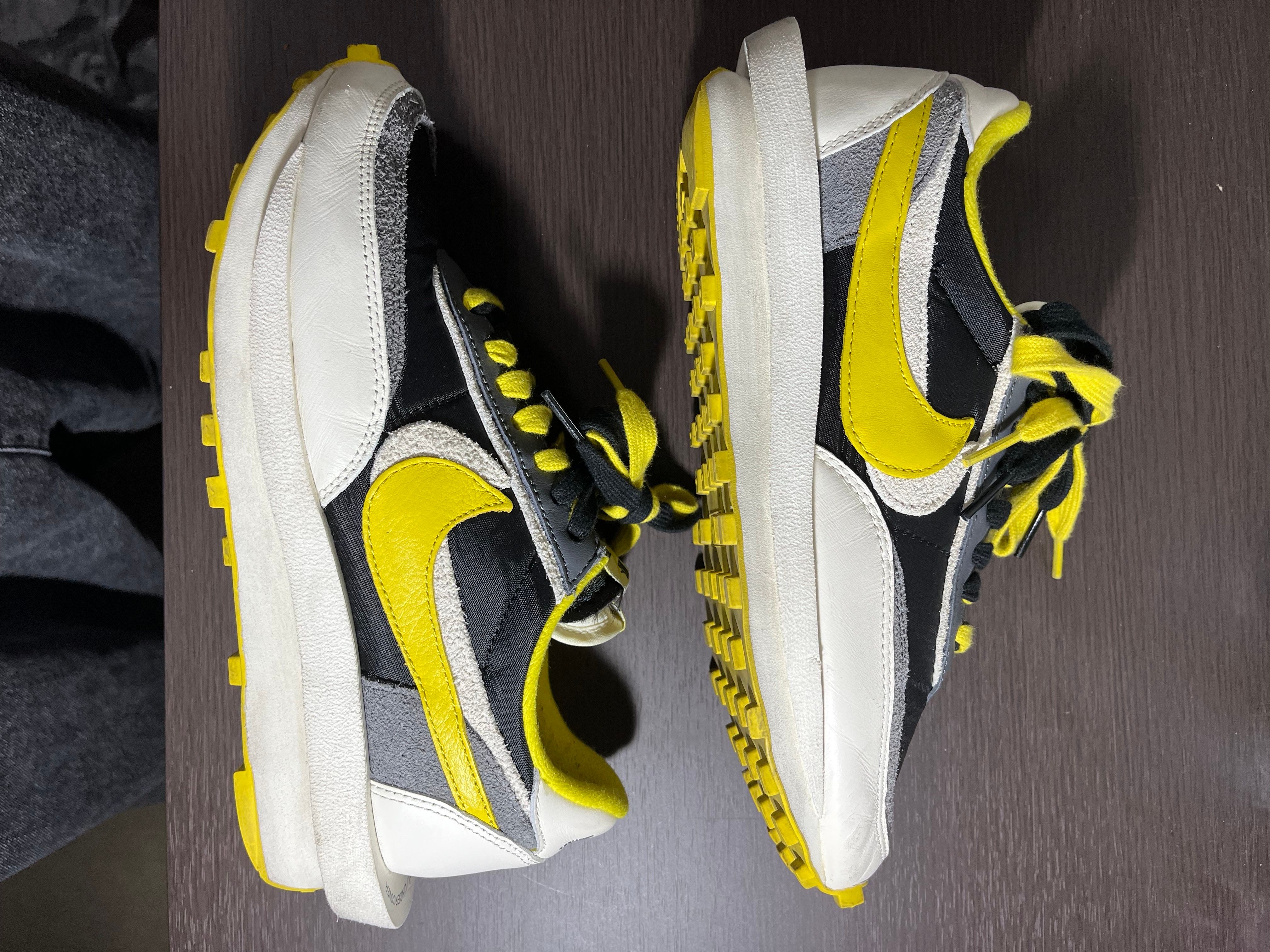 UNDERCOVER × sacai × Nike LD Waffle "Black/Sail-Dark Grey-Bright Citron"