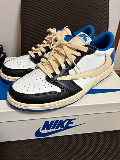 Travis Scott × fragment design × Nike Air Jordan 1 Low OG SP "Military Blue"