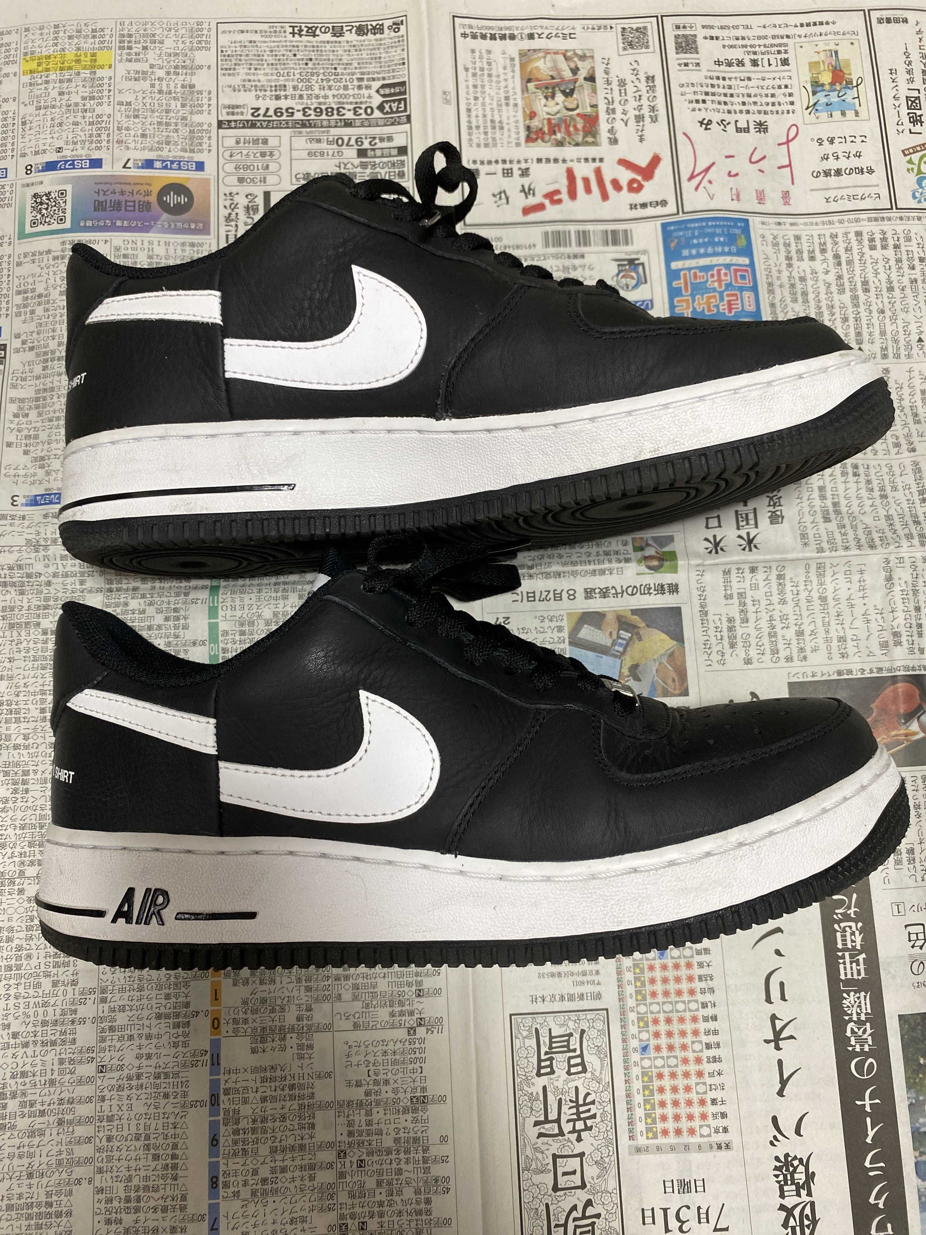 Supreme × COMME des GARCONS SHIRT × Nike Air Force 1 Low "Black/White" (2018)