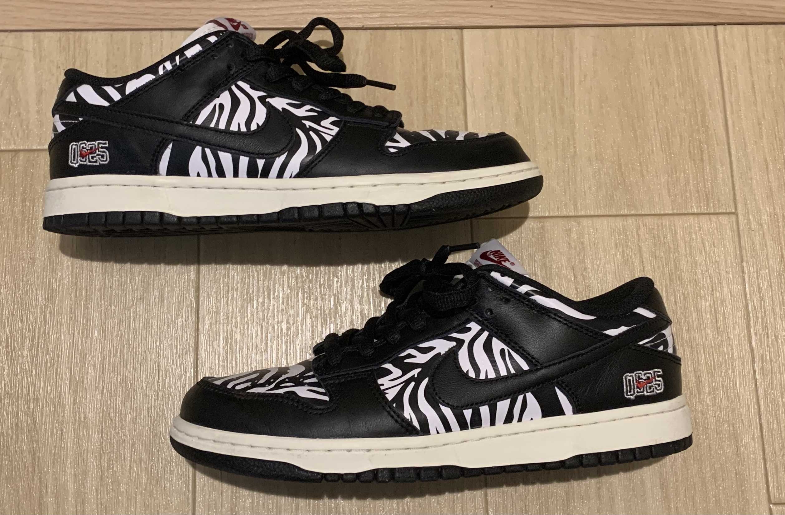 Quartersnacks × Nike SB Dunk Low "Zebra Cake/Safari"