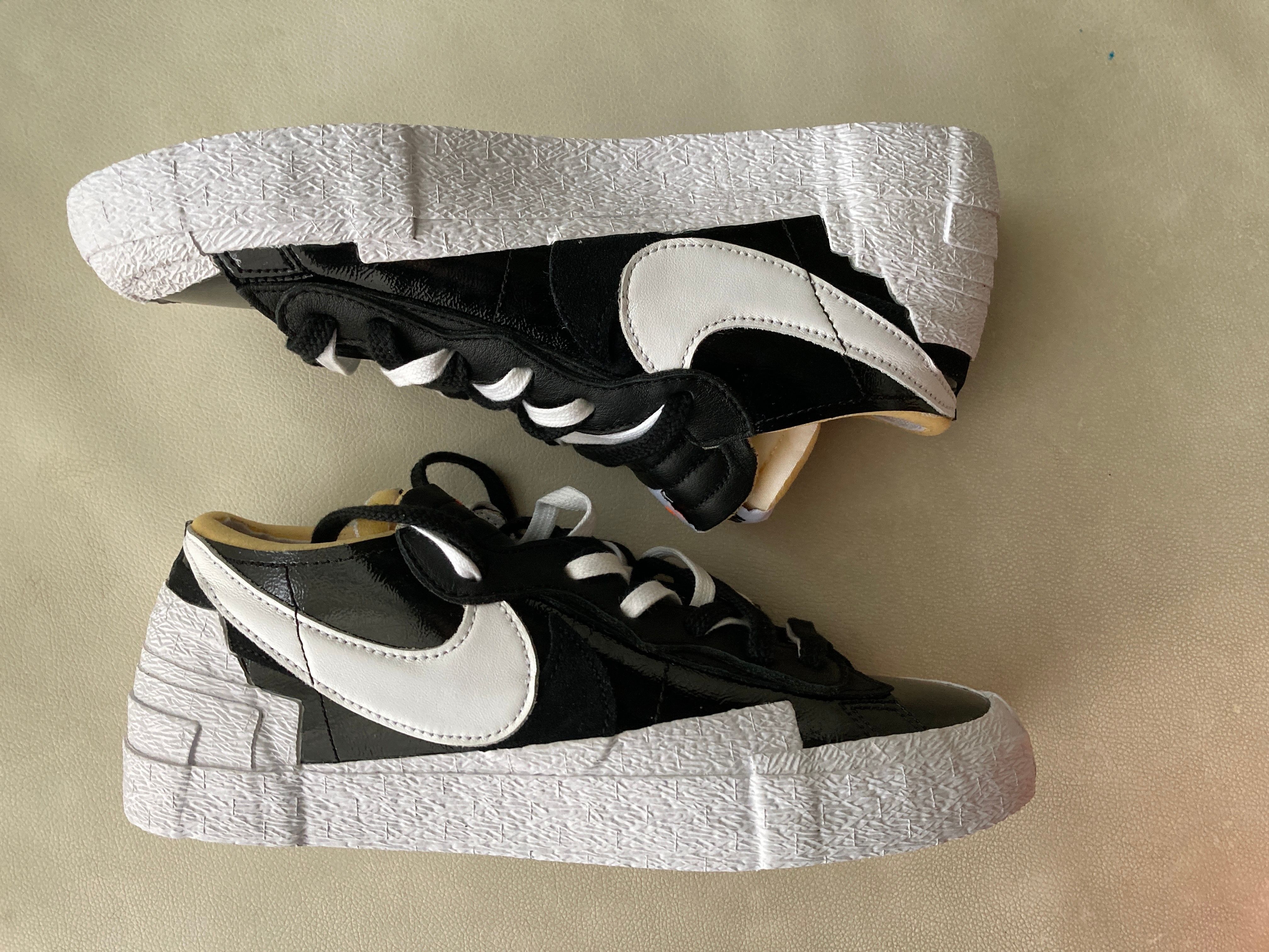 sacai × Nike Blazer Low "Black Patent Leather"