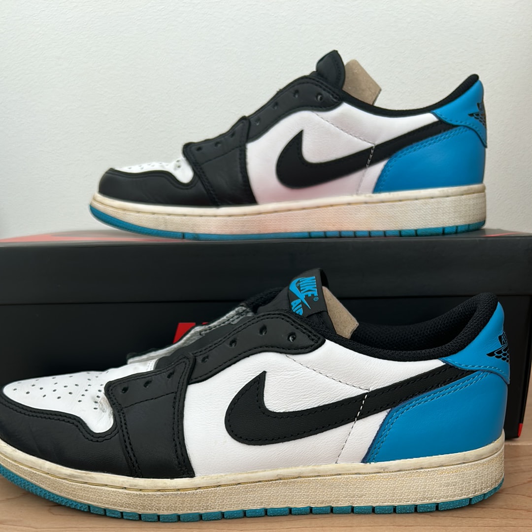 Nike Air Jordan 1 Low OG "Black and Dark Powder Blue/UNC"