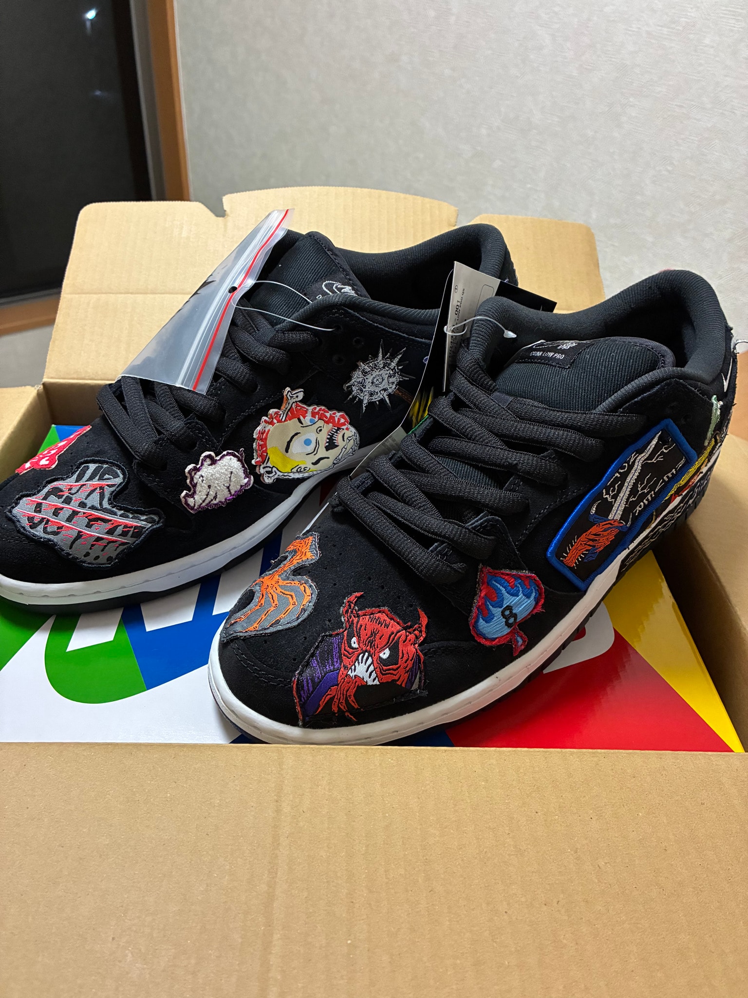 Neck face × Nike SB Dunk Low "Black/White/Multi Color"