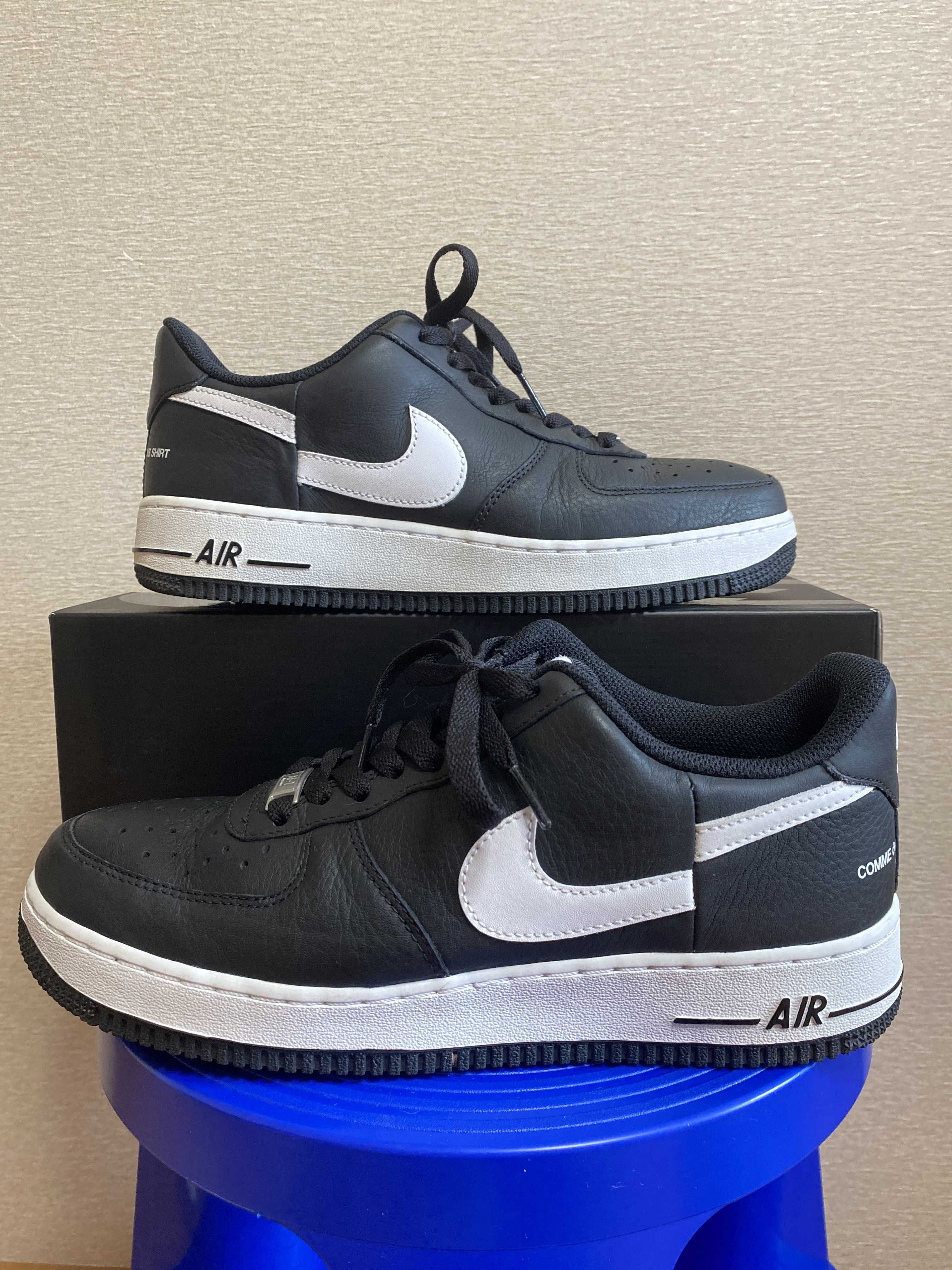 Supreme × COMME des GARCONS SHIRT × Nike Air Force 1 Low "Black/White" (2018)