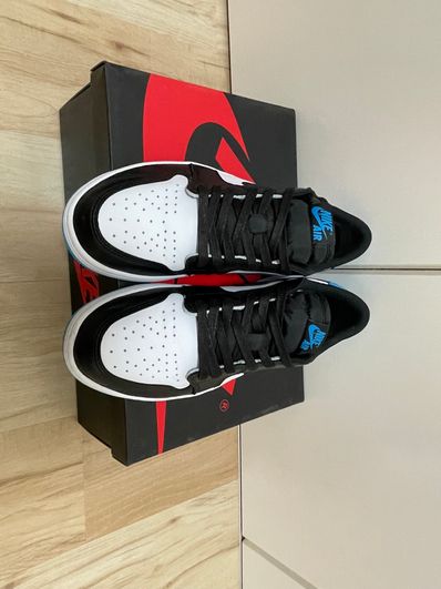 Nike Air Jordan 1 Low OG "Black and Dark Powder Blue/UNC"