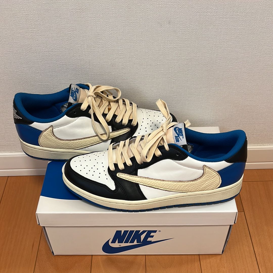 Travis Scott × fragment design × Nike Air Jordan 1 Low OG SP "Military Blue"
