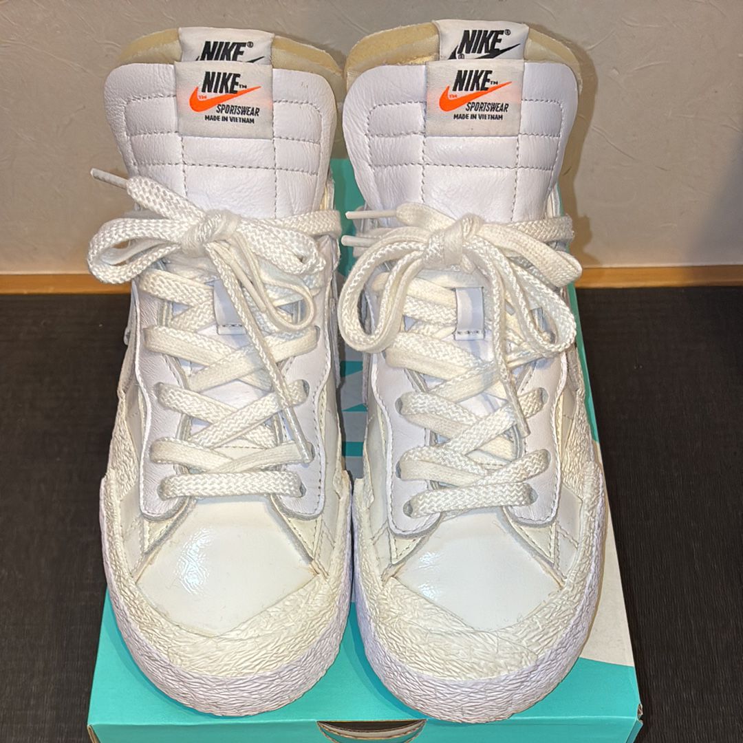sacai × Nike Blazer Low "White Patent Leather"