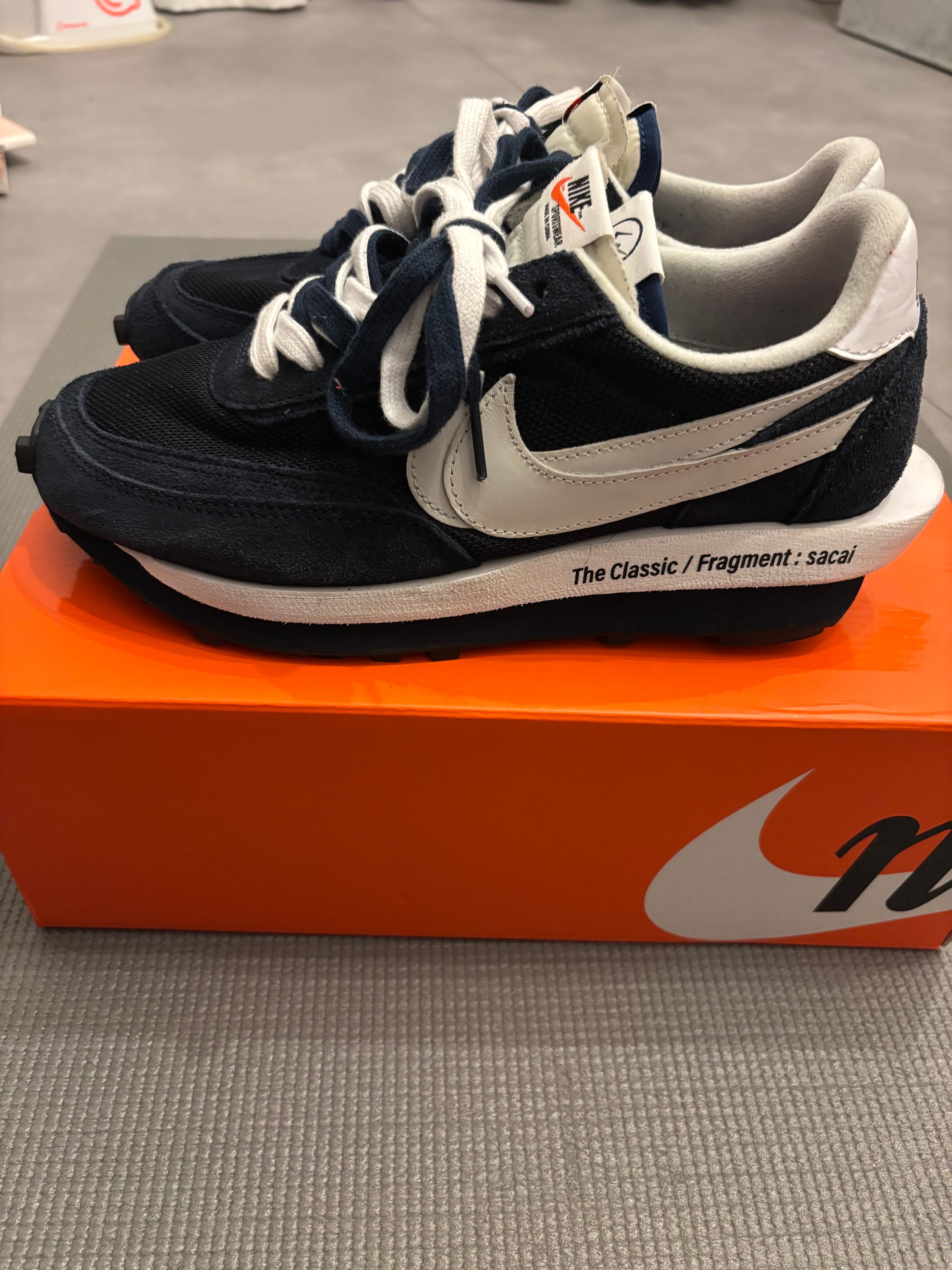 Fragment × sacai × Nike LD Waffle "Blackended Blue"