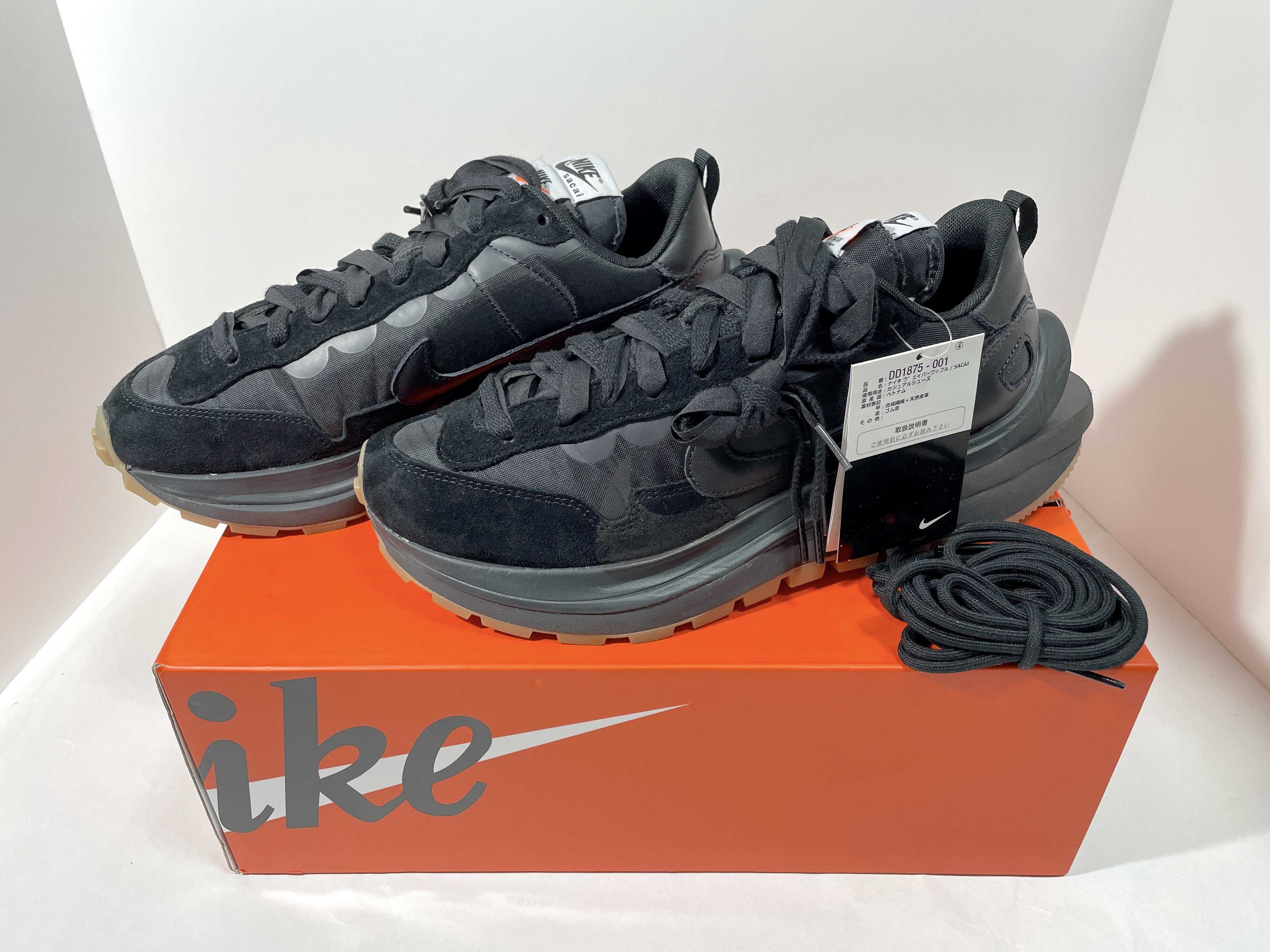 sacai × Nike VaporWaffle "Black Gum"