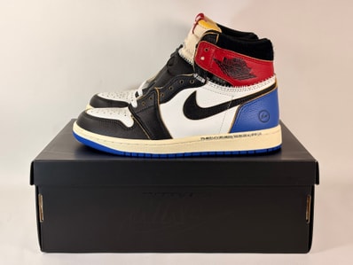 fragment design × UNION × Nike Air Jordan 1 High OG "Black/Varsity Red"