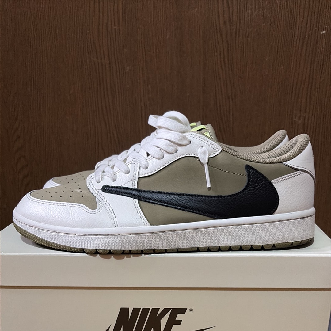 Travis Scott × Nike Air Jordan 1 Low Golf NRG "Neutral Olive"