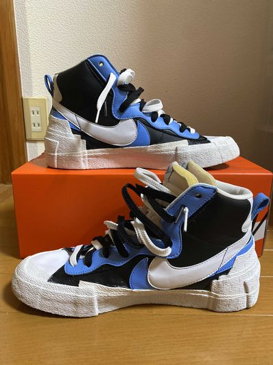 sacai × NIKE BLAZER MID "BLACK / BLUE"