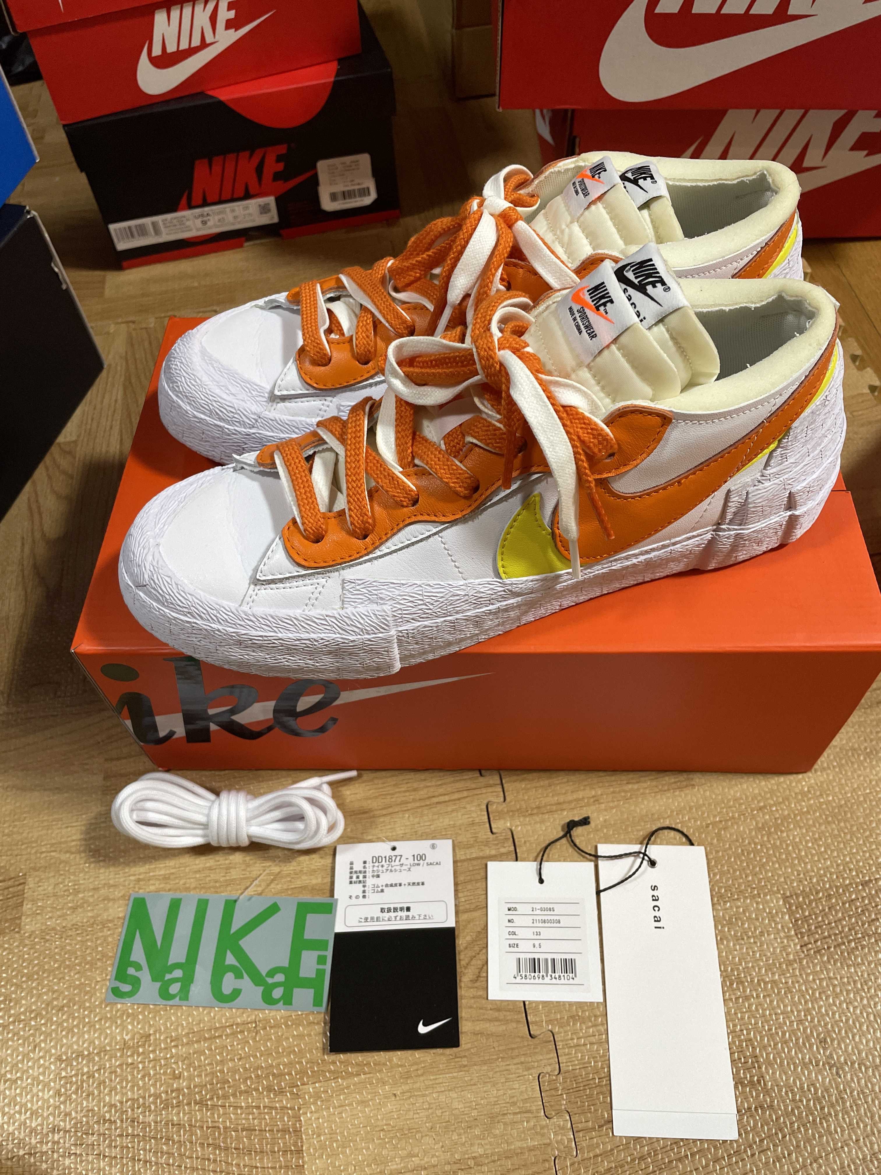 SACAI × NIKE BLAZER LOW "MAGMA ORANGE"