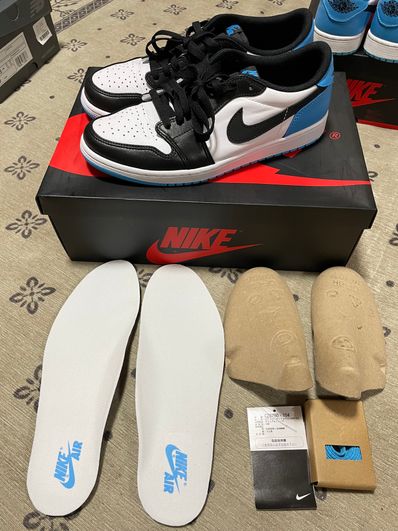 Nike Air Jordan 1 Low OG "Black and Dark Powder Blue/UNC"