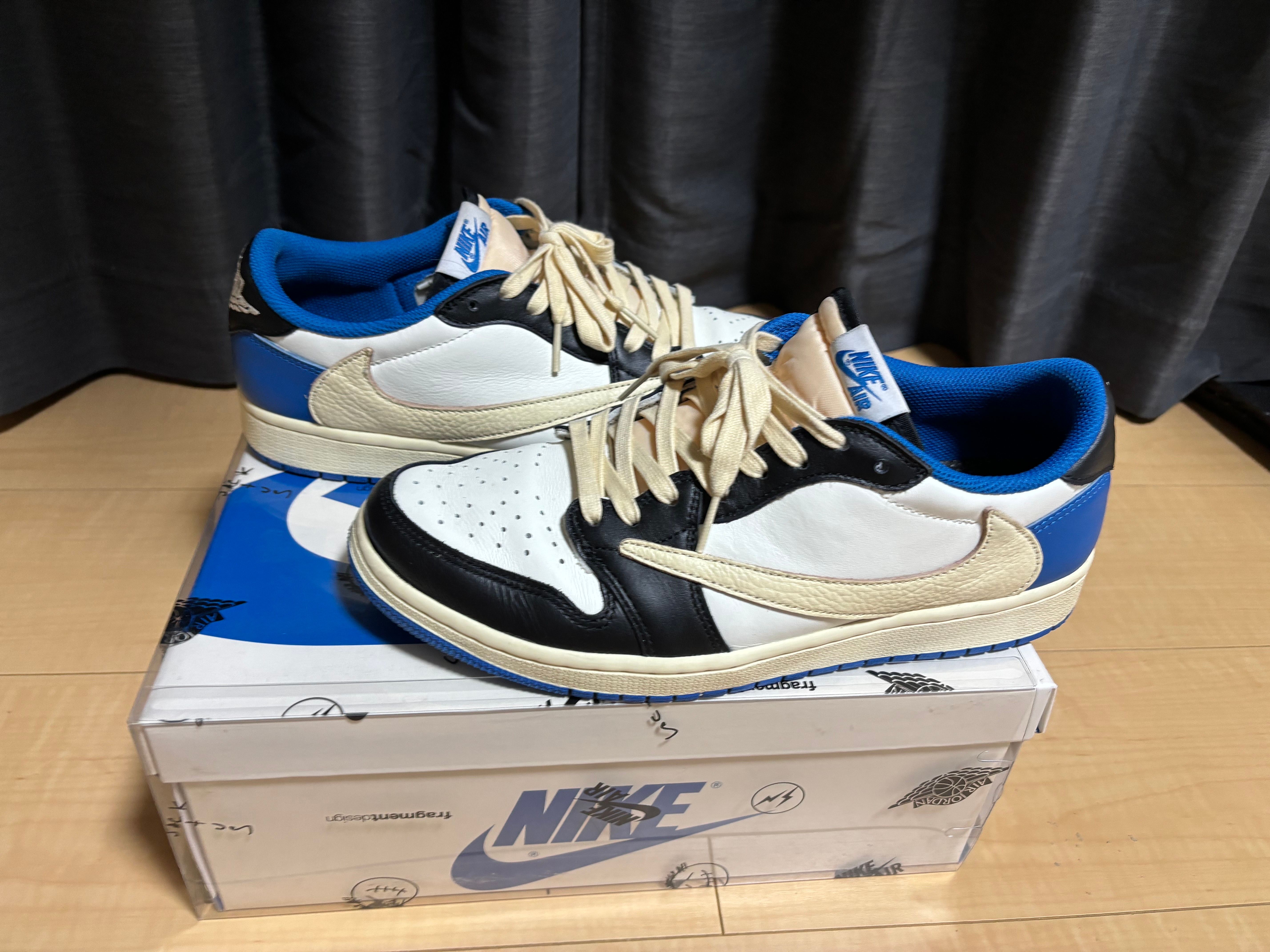 Travis Scott × fragment design × Nike Air Jordan 1 Low OG SP "Military Blue"