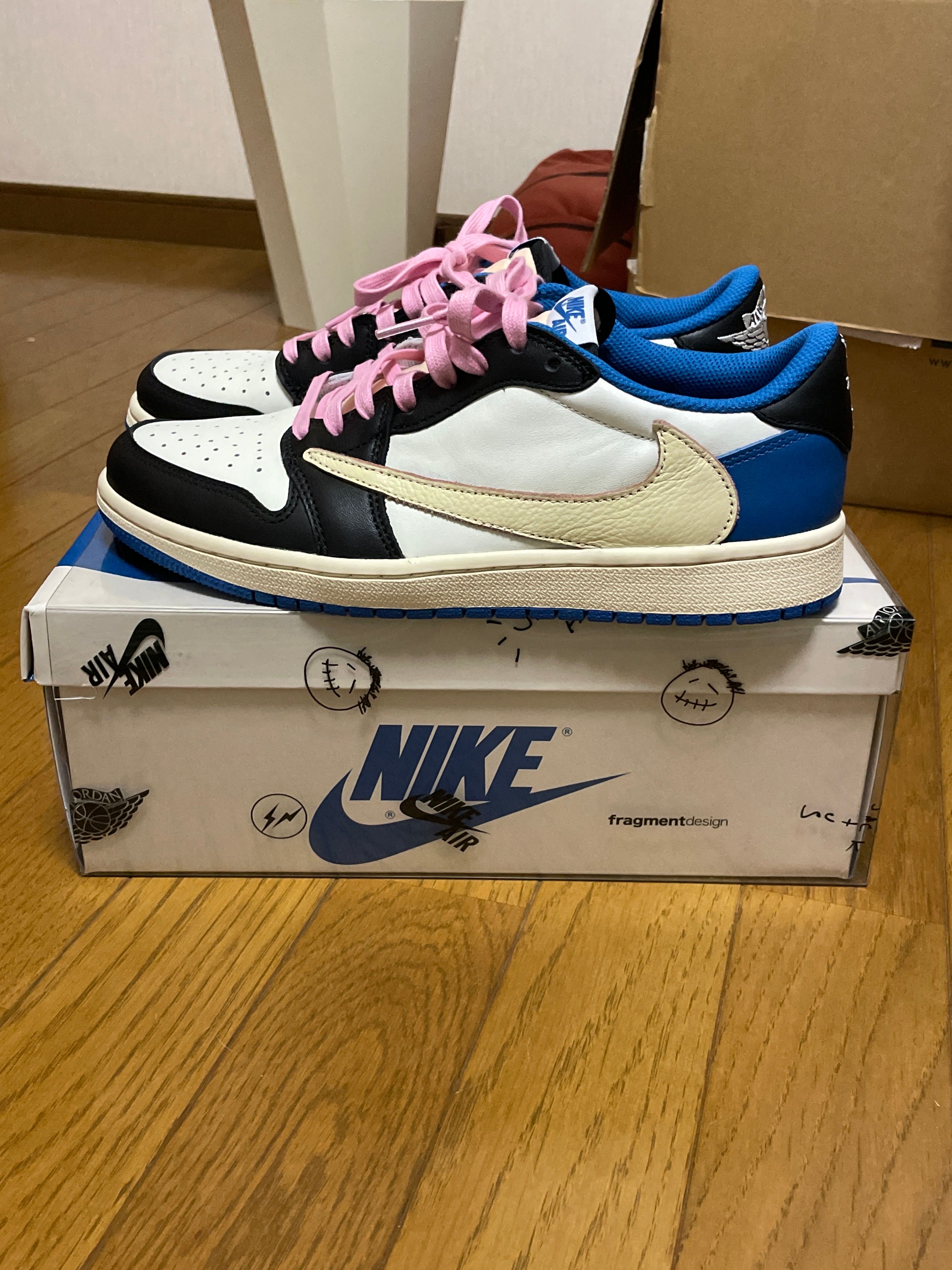 Travis Scott × fragment design × Nike Air Jordan 1 Low OG SP "Military Blue"