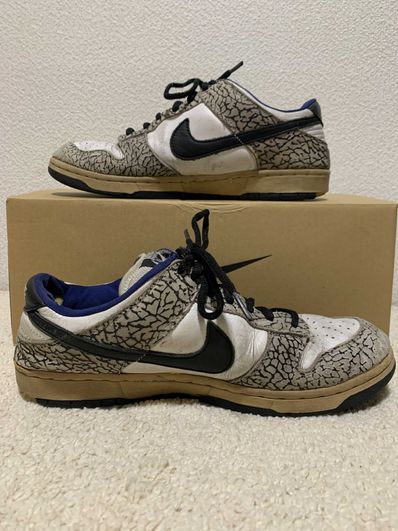 Supreme × Nike SB Dunk Low "White Cement/Safari" (2002)