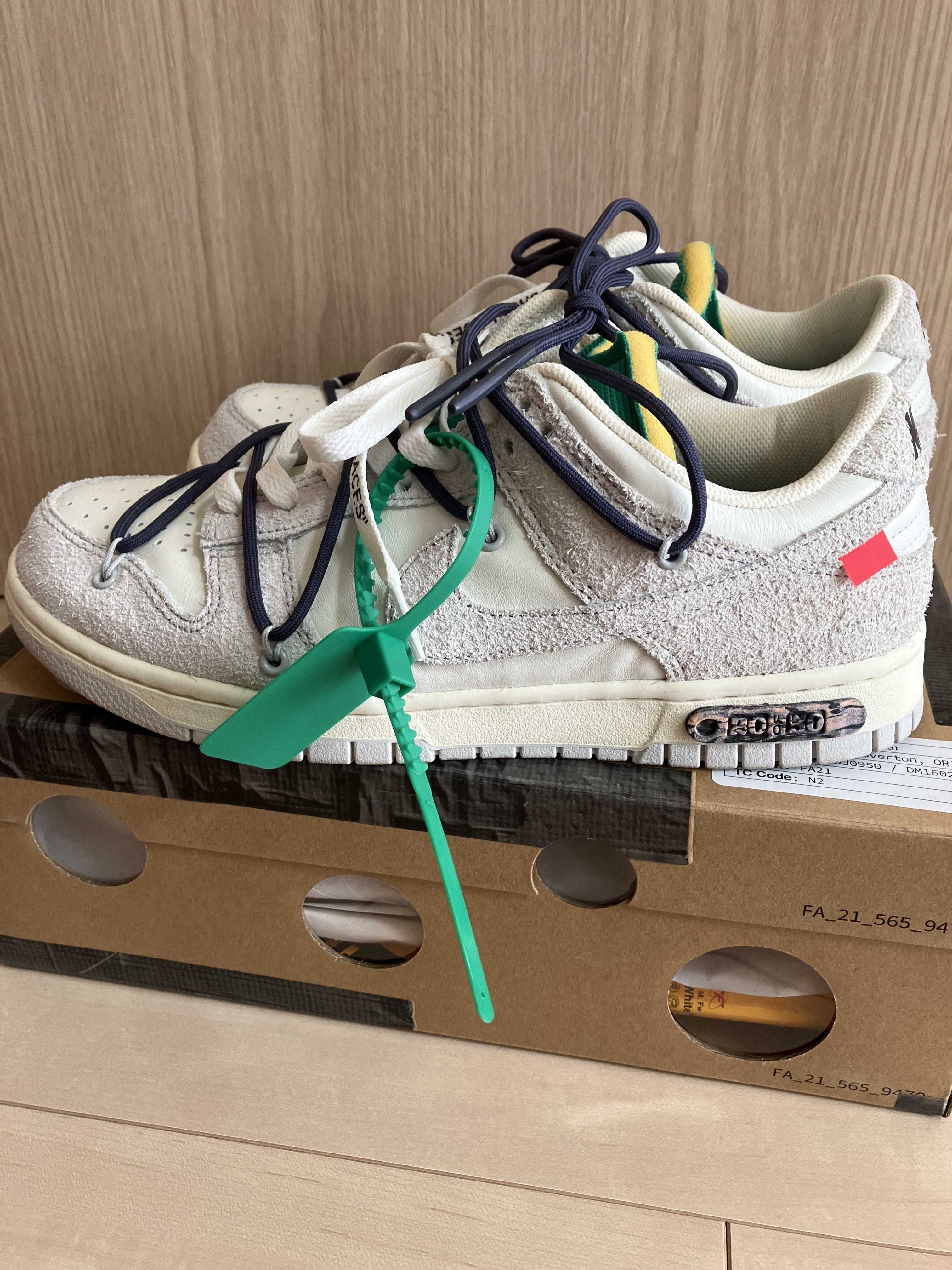 Off-White × Nike Dunk Low "Sail/Neutral Grey/Gridiron"