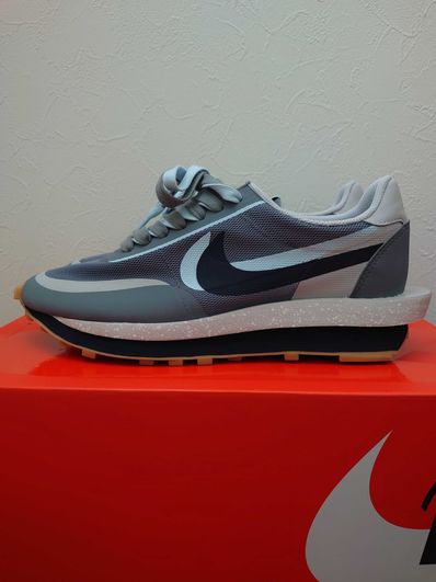 CLOT × Sacai × Nike LD Waffle "Grey Obsidian/Cool Grey"