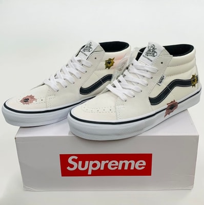 Nate Lowman × Supreme × Vans Skate Grosso Mid "Bullet Hole/Natural" (Japan Exclusive) (25SS Week9)