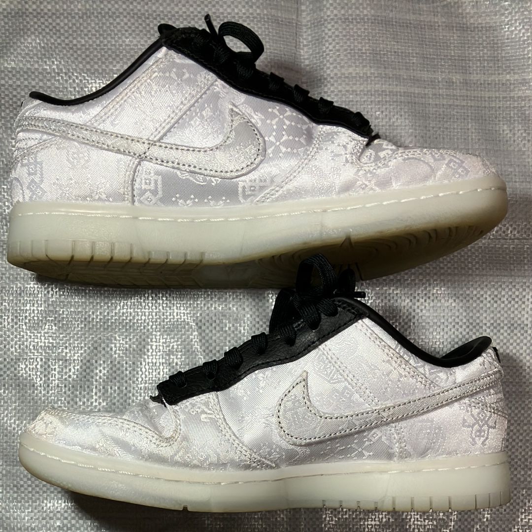 CLOT × Fragment × Nike Dunk Low "Black and White"