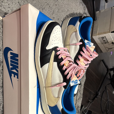 Travis Scott × fragment design × Nike Air Jordan 1 Low OG SP "Military Blue"