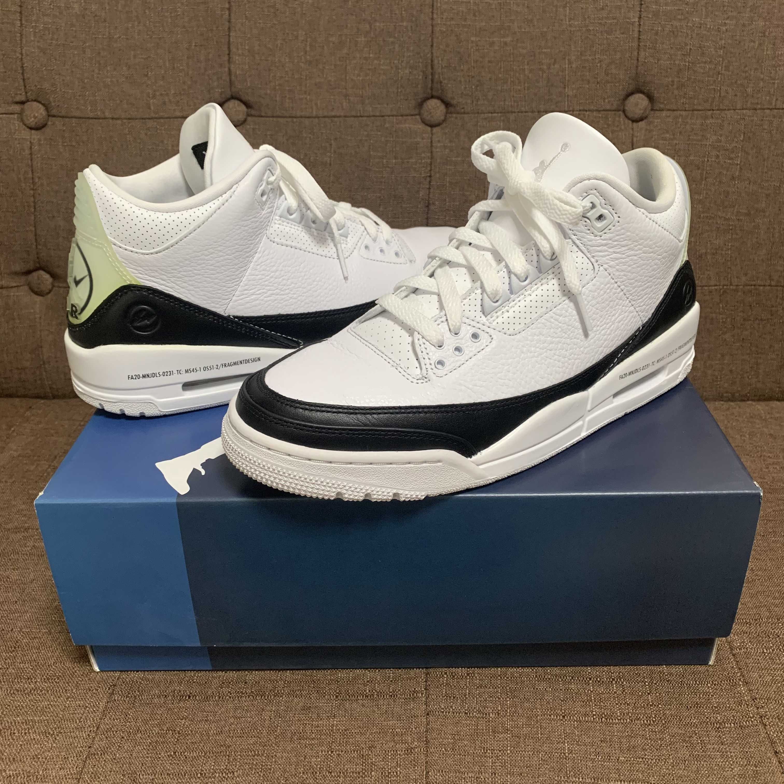 Fragment × Nike Air Jordan 3 "White/Black"