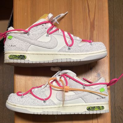 Off-White × Nike Dunk Low "Sail/Neutral Gray/Hyper Pink"