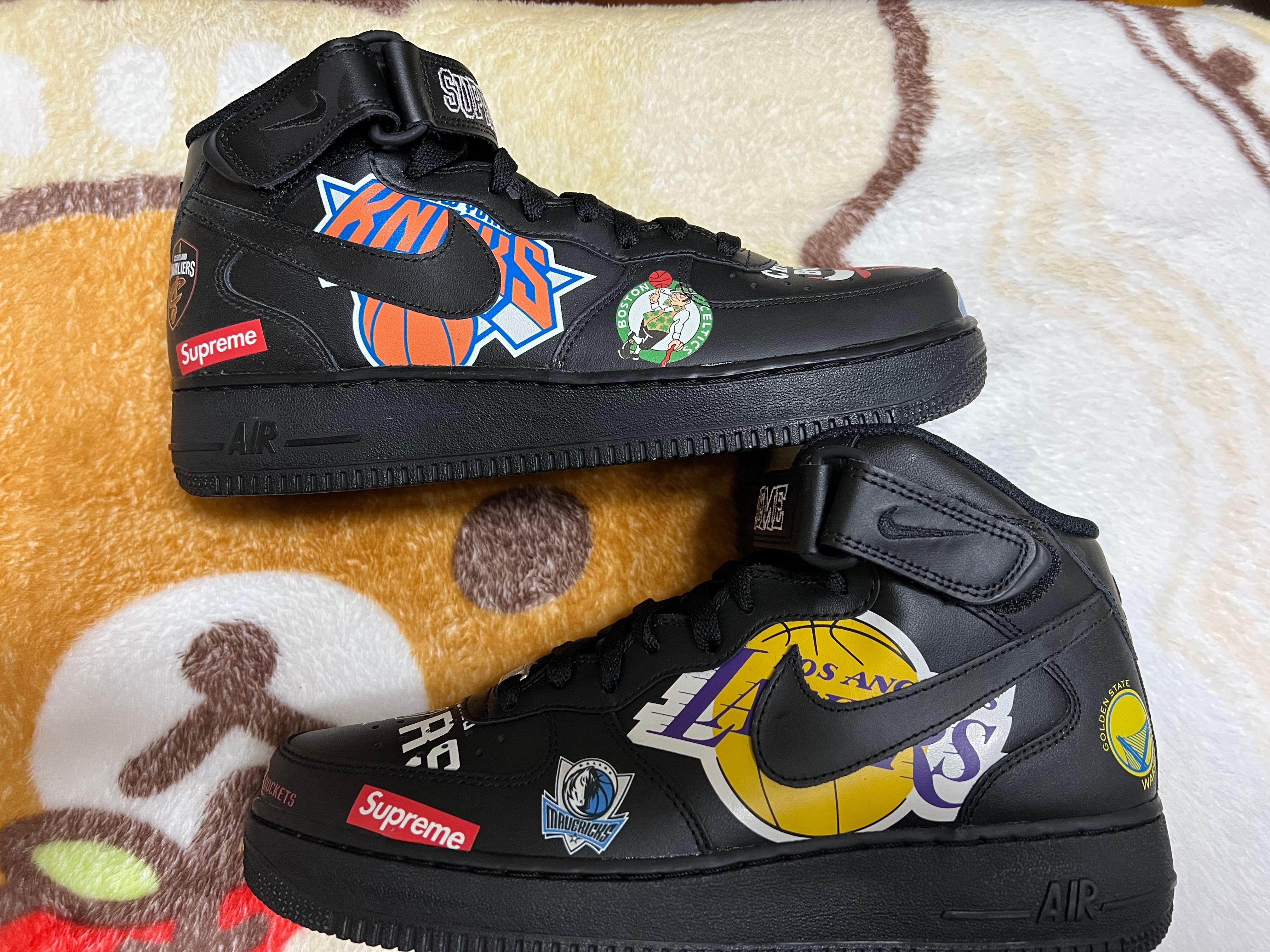 Supreme × NBA × Nike Air Force 1 Mid '07 "Black"