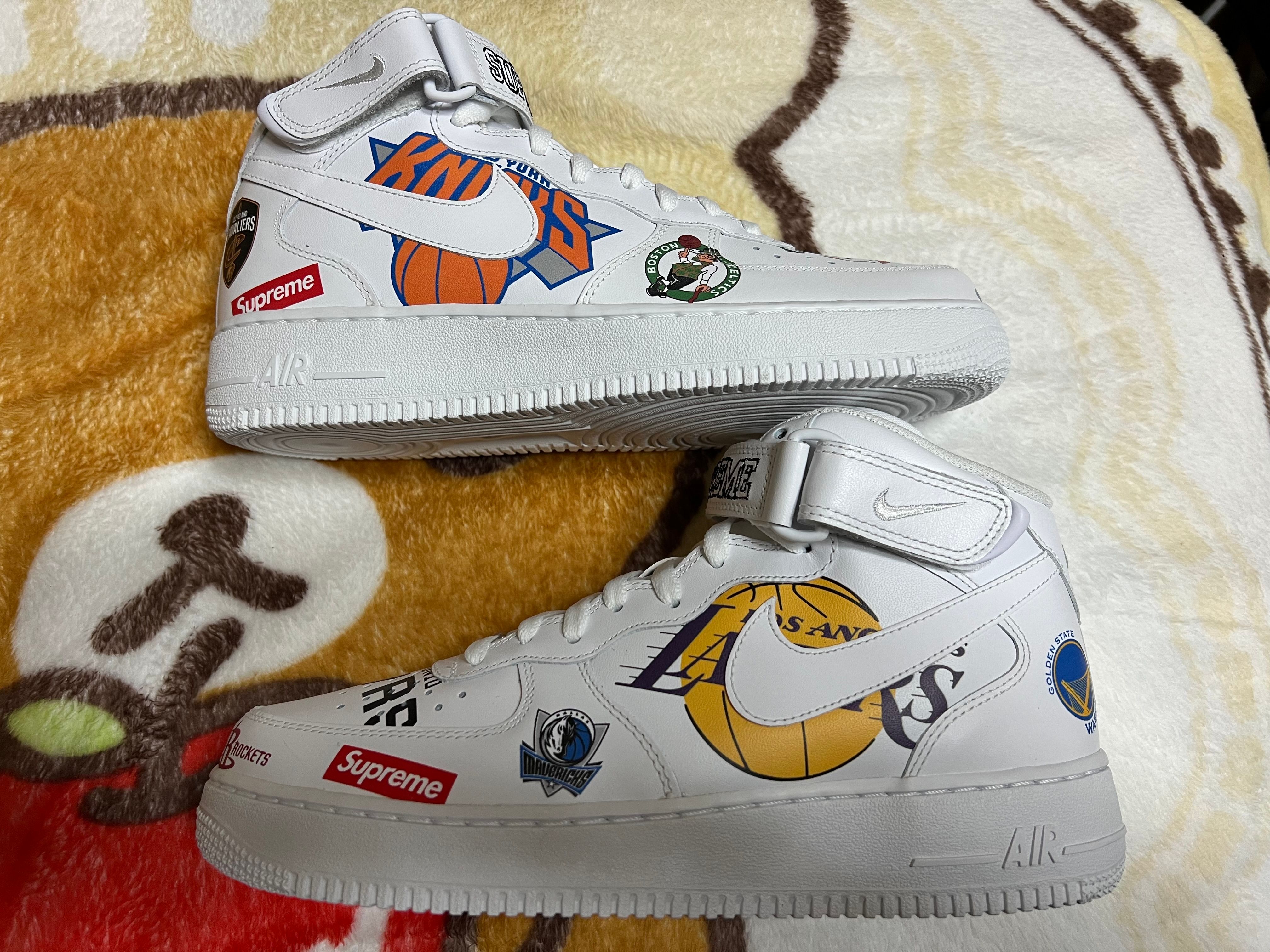 Supreme × NBA × Nike Air Force 1 Mid '07 "White"