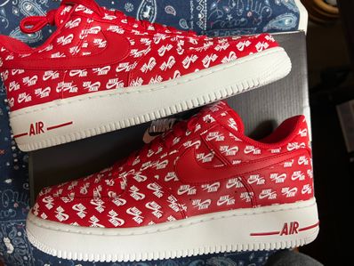 Air force 1 low 07 clearance qs 'all over logo red'