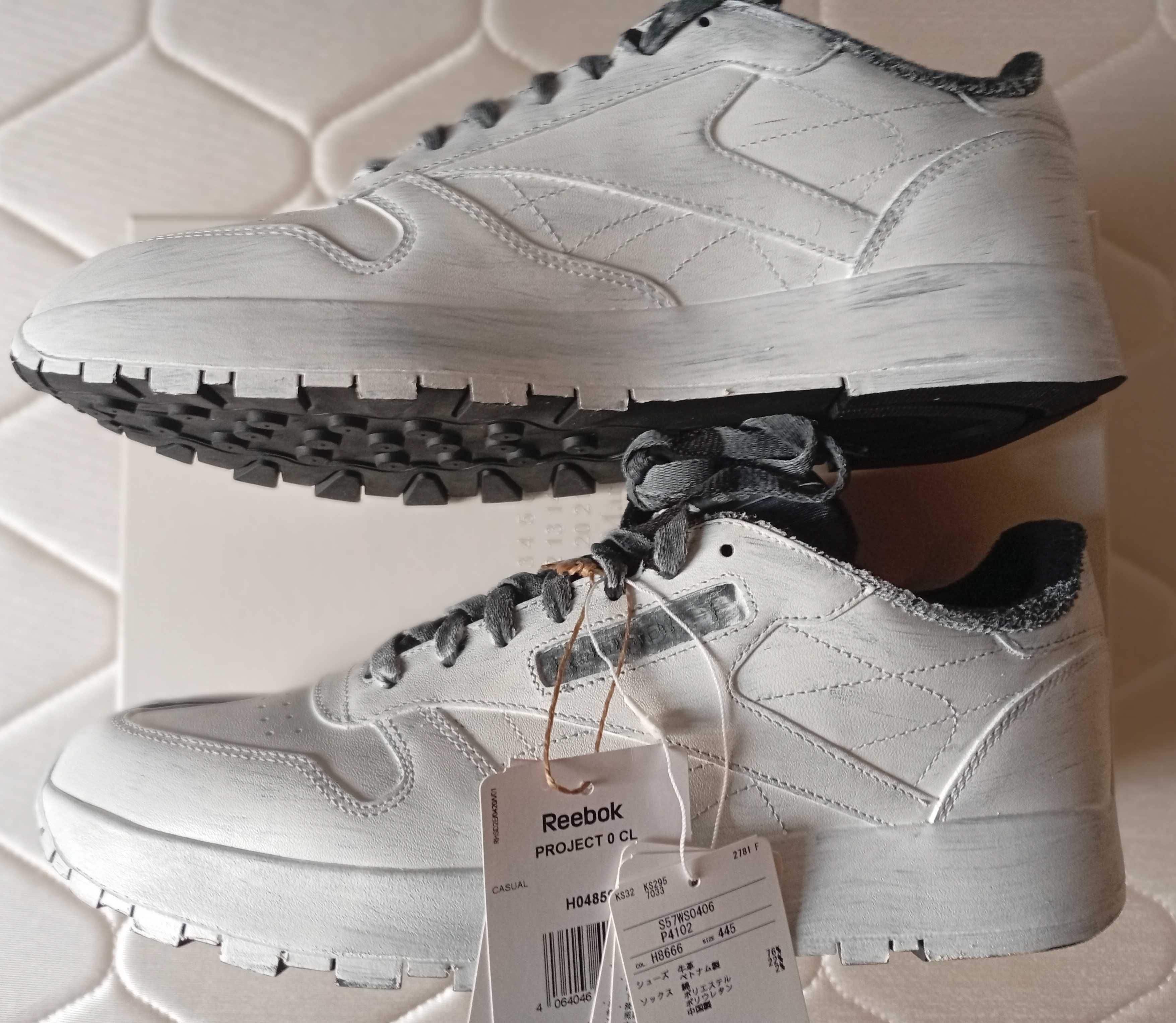 リーボック マルジェラ　ビアンケット　26cm Margiela x Reebok] Classic leather sneakers (Bianchet) with