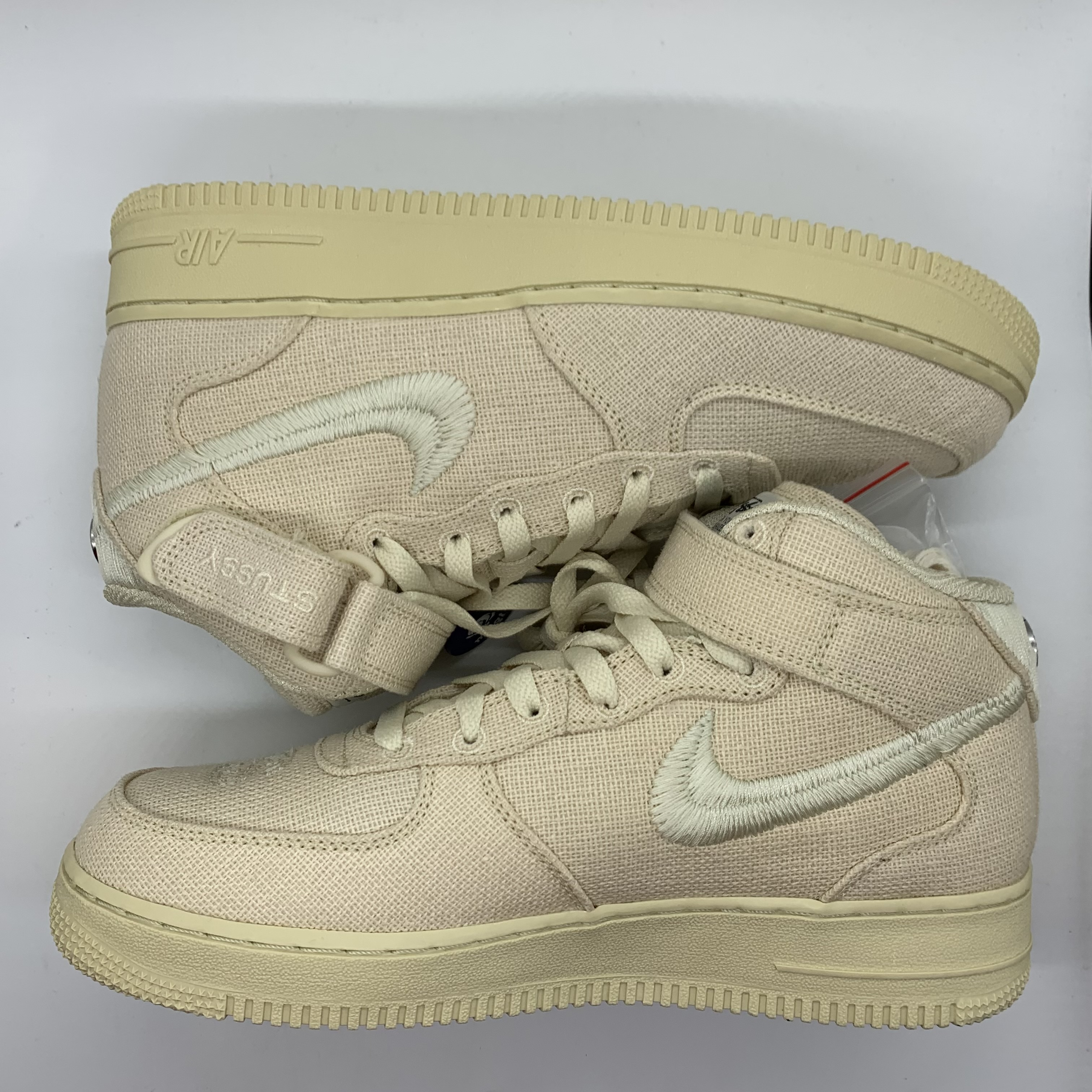 Stussy × Nike Air Force 1 Mid "Fossil Stone"